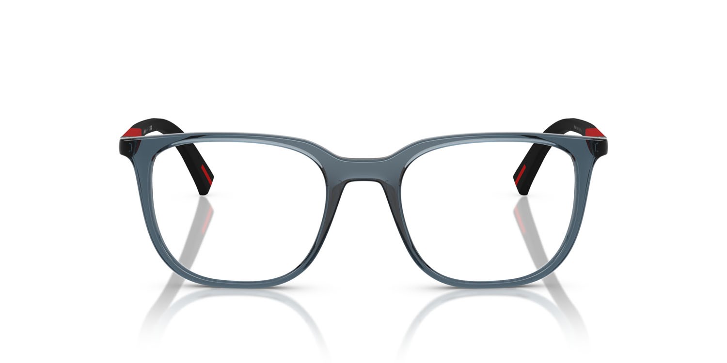 Occhiali da vista Prada Linea Rossa PS 04RV (CZH1O1) colore blu trasparente forma quadrato lenti lente demo