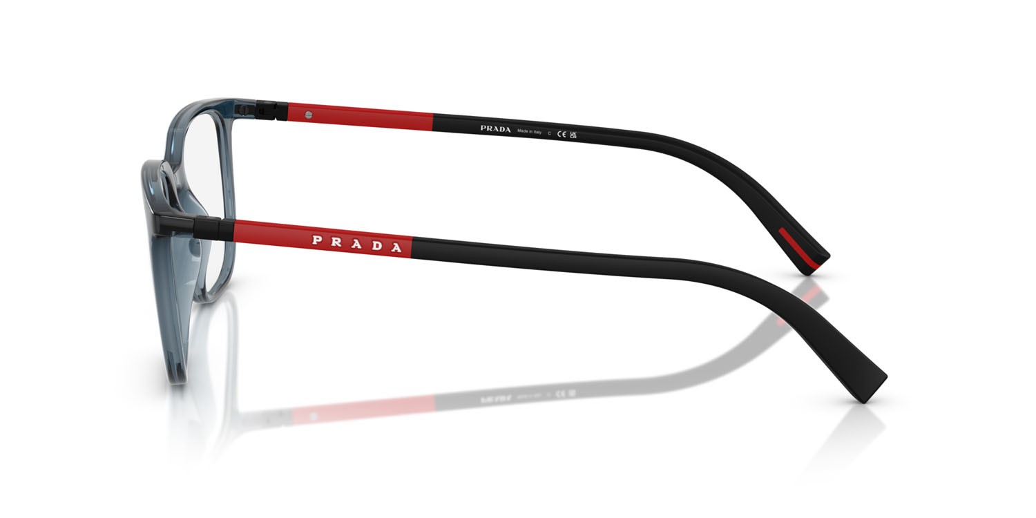 Occhiali da vista Prada Linea Rossa PS 04RV (CZH1O1) colore blu trasparente forma quadrato lenti lente demo
