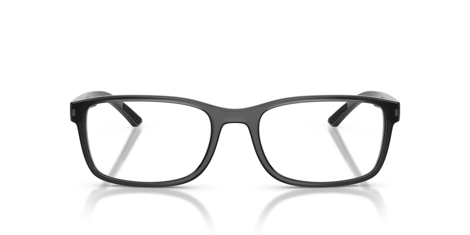Occhiali da vista Prada Linea Rossa PS 06RV (01D1O1) colore grigio trasparente forma quadrato lenti lente demo