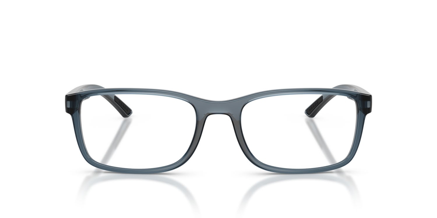 Occhiali da vista Prada Linea Rossa PS 06RV (CZH1O1) colore azzurro trasparente forma quadrato lenti lente demo