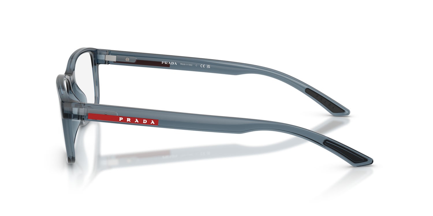 Occhiali da vista Prada Linea Rossa PS 06RV (CZH1O1) colore azzurro trasparente forma quadrato lenti lente demo