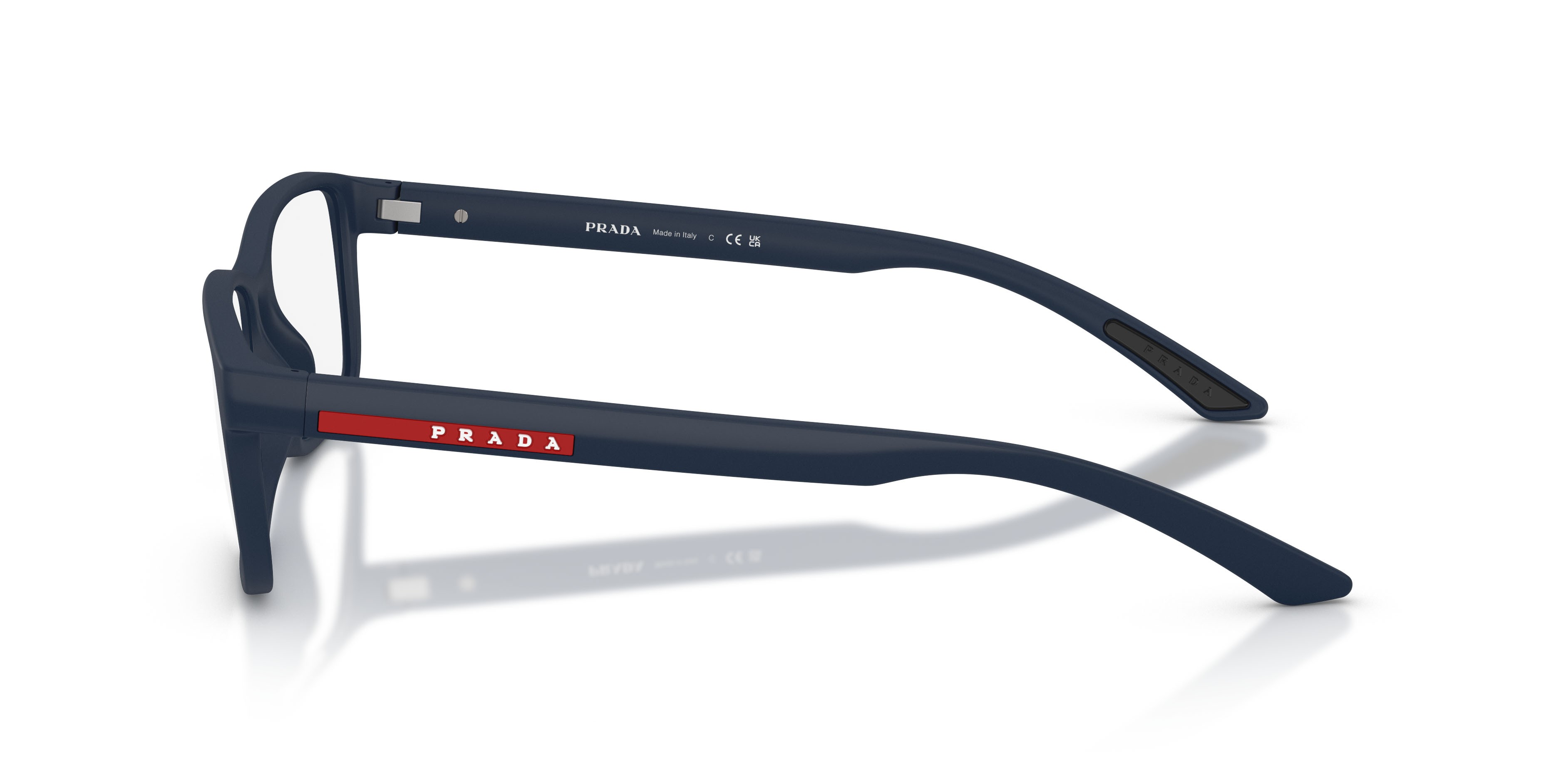 Occhiali da vista Prada Linea Rossa PS 06RV (MAG1O1) colore blu opaco forma quadrato lenti lente demo