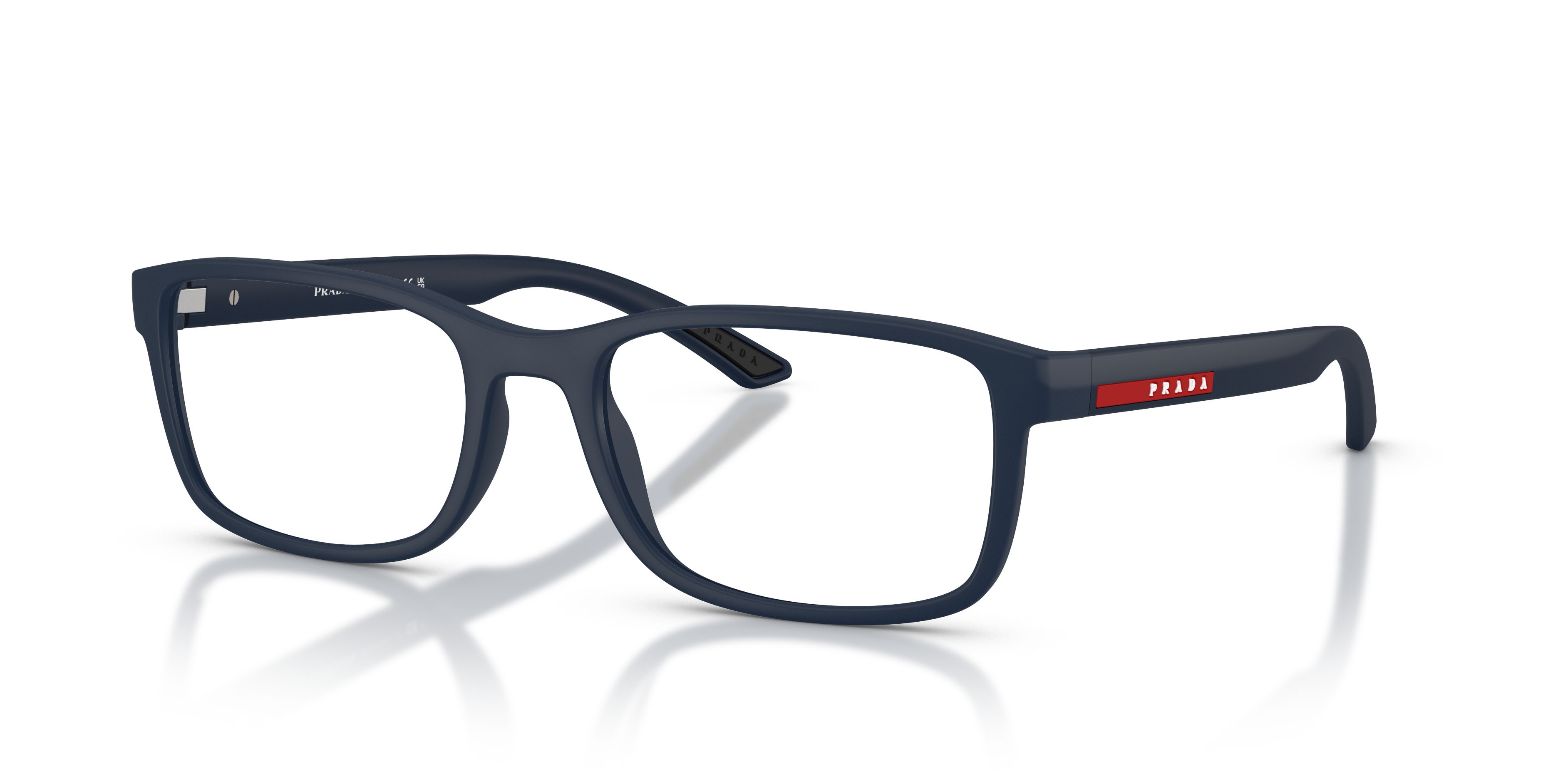 Occhiali da vista Prada Linea Rossa PS 06RV (MAG1O1) colore blu opaco forma quadrato lenti lente demo