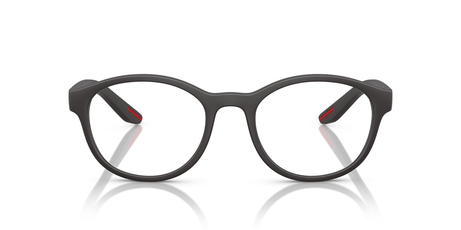 Eyeglasses Prada Linea Rossa PS 07PV (18K1O1) color grigio opaco shape pantos lenses lente demo