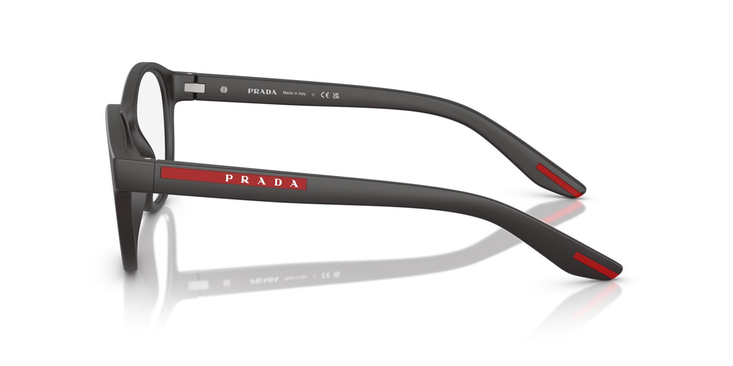 Eyeglasses Prada Linea Rossa PS 07PV (18K1O1) color grigio opaco shape pantos lenses lente demo