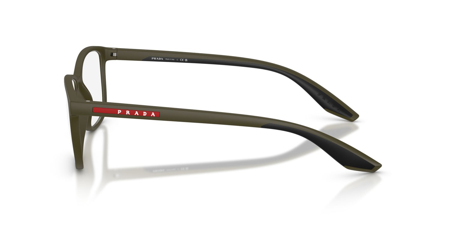 Brillen Prada Linea Rossa PS 07RV (15X1O1) farbe verde opaco form quadratisch gläser lente demo