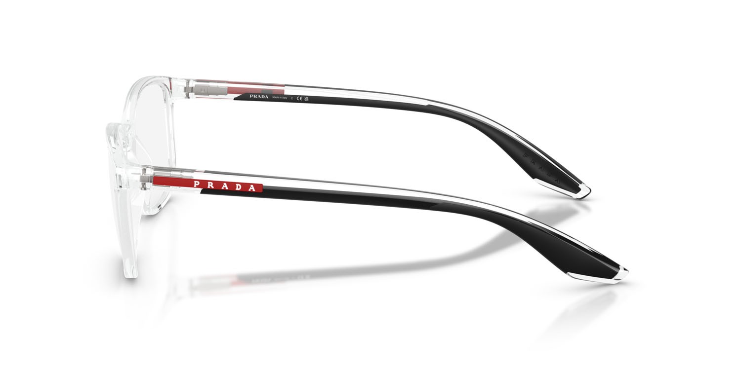 Occhiali da vista Prada Linea Rossa PS 07RV (2AZ1O1) colore cristallo forma quadrato lenti lente demo