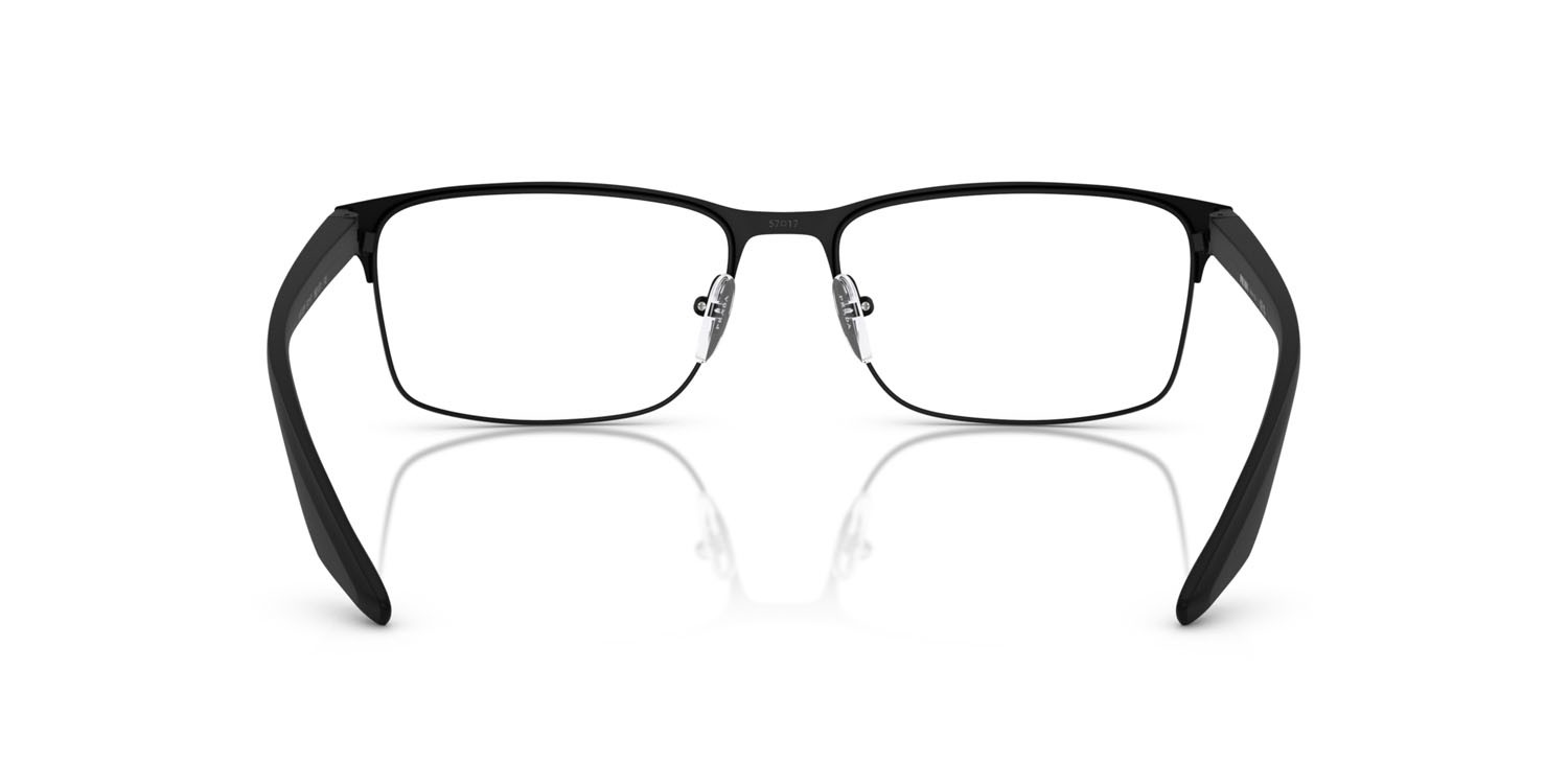 Occhiali da vista Prada Linea Rossa PS 50PV (1BO1O1) colore nero opaco forma rettangolare lenti lente demo