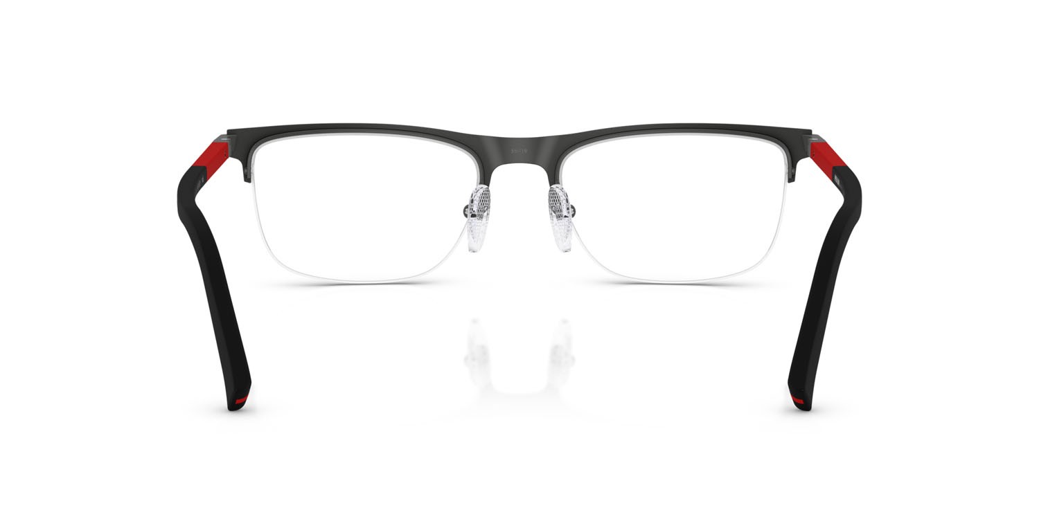 Occhiali da vista Prada Linea Rossa PS 50RV (06P1O1) colore gomma grigia forma quadrato lenti lente demo
