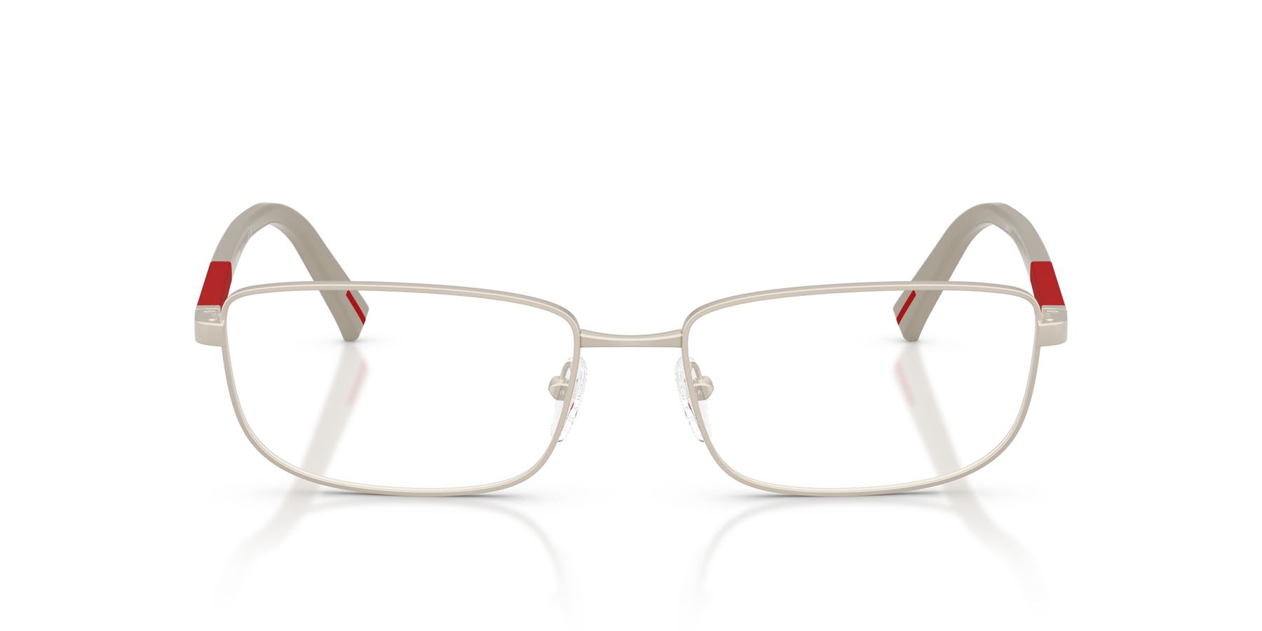 Occhiali da vista Prada Linea Rossa PS 50SV (18X1O1) colore champagne opaco forma quadrato lenti lente demo