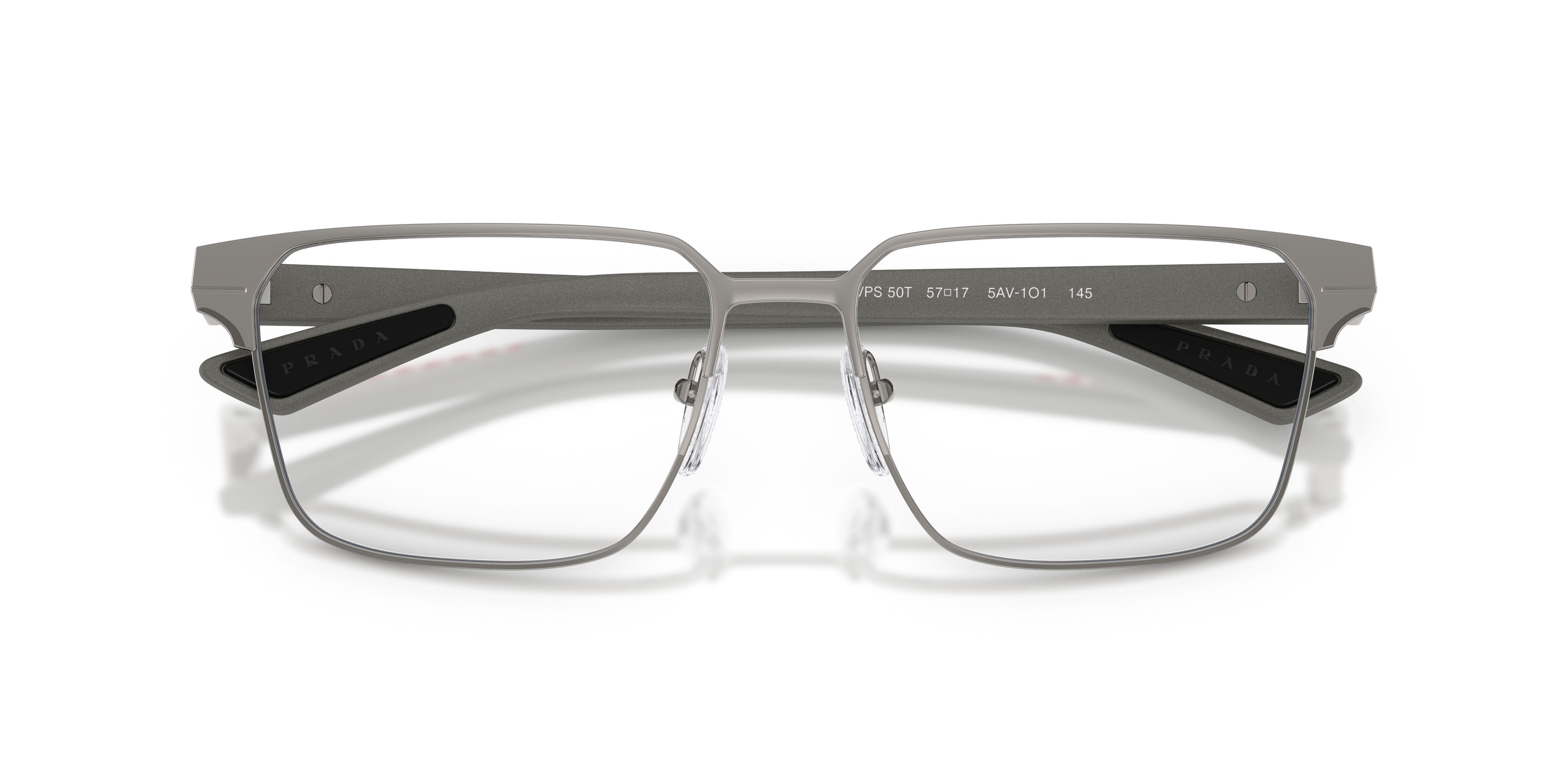 Occhiali da vista Prada Linea Rossa PS 50TV (5AV1O1) colore grigio forma quadrato lenti lente demo