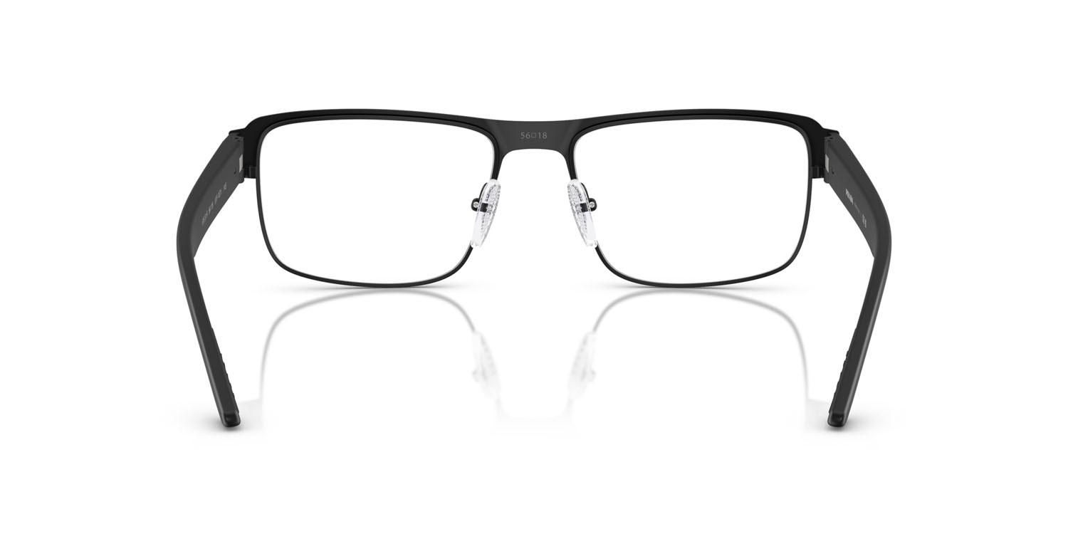Occhiali da vista Prada Linea Rossa PS 51RV (07F1O1) colore nero opaco forma rettangolare lenti lente demo