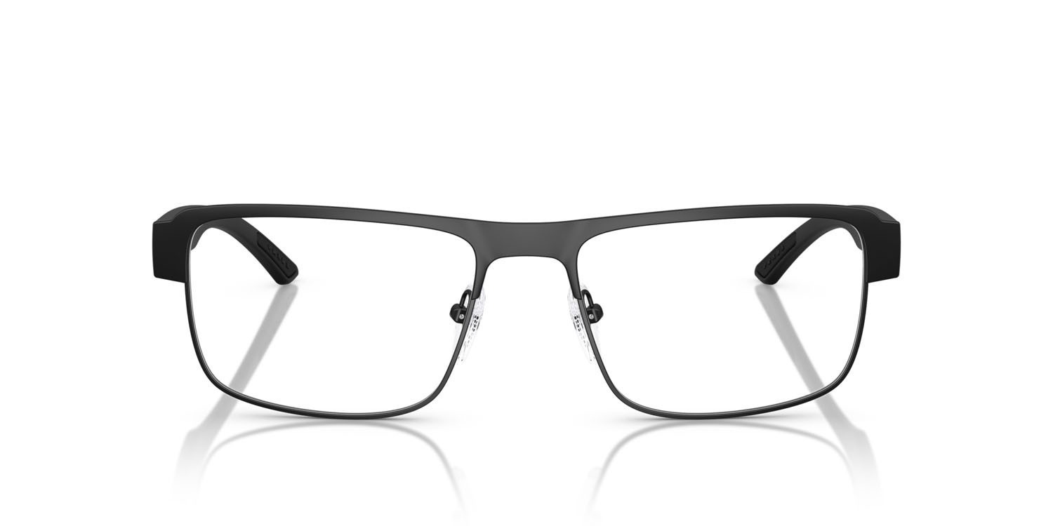 Occhiali da vista Prada Linea Rossa PS 51RV (07F1O1) colore nero opaco forma rettangolare lenti lente demo