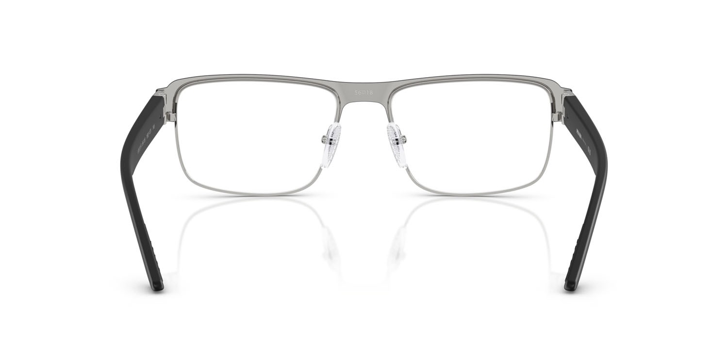Occhiali da vista Prada Linea Rossa PS 51RV (1BO1O1) colore nero opaco/argento forma rettangolare lenti lente demo