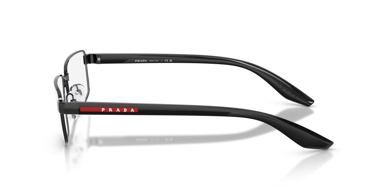 Occhiali da vista Prada Linea Rossa PS 52RV (1AB1O1) colore nero forma rettangolare lenti lente demo
