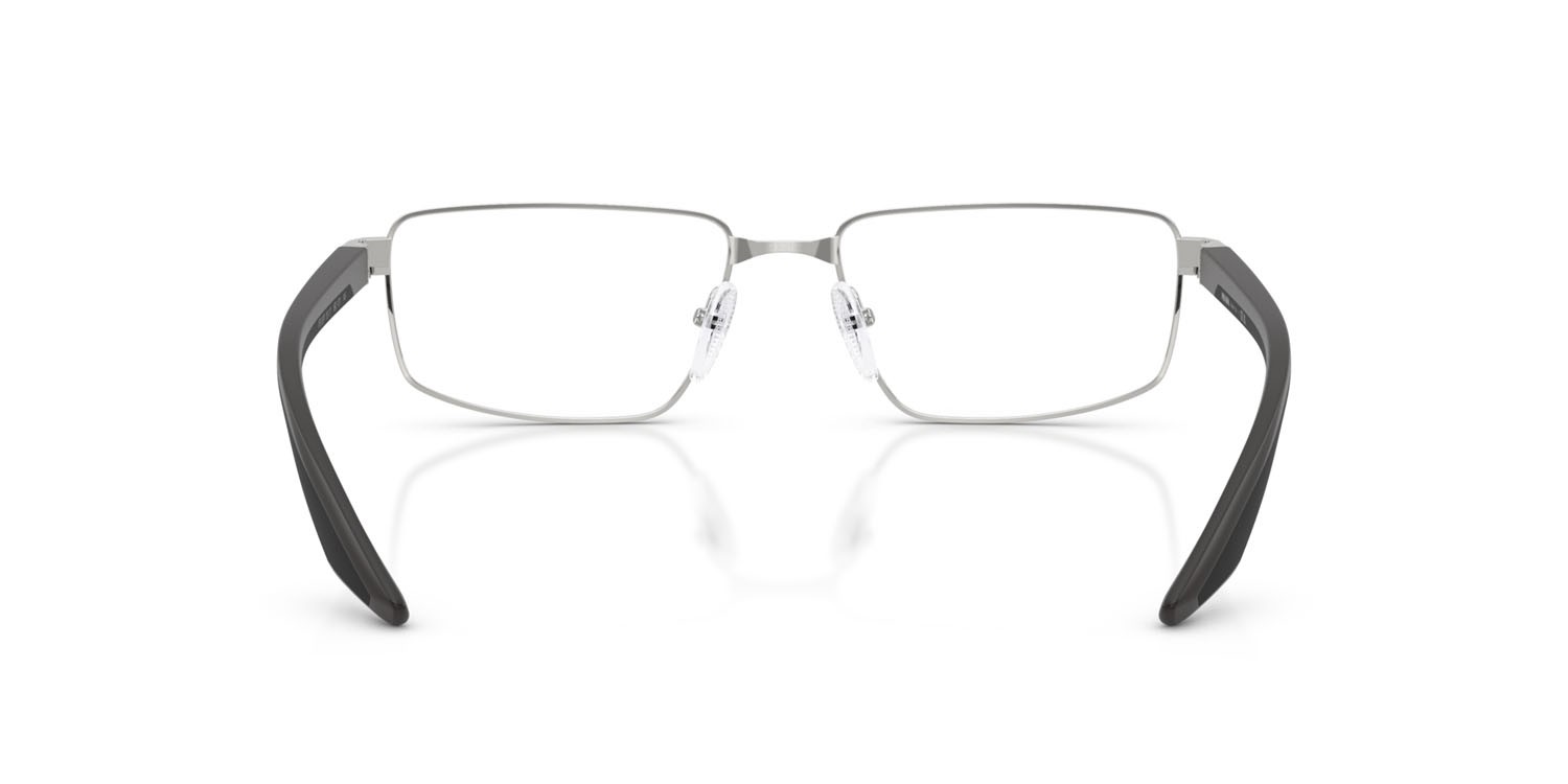 Occhiali da vista Prada Linea Rossa PS 52RV (1BC1O1) colore argento forma rettangolare lenti lente demo