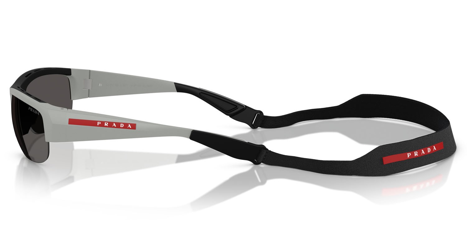 Occhiali da sole Prada Linea Rossa PS A01S (13Z5S0) colore grigio ferro opaco forma quadrato lenti grigio scuro