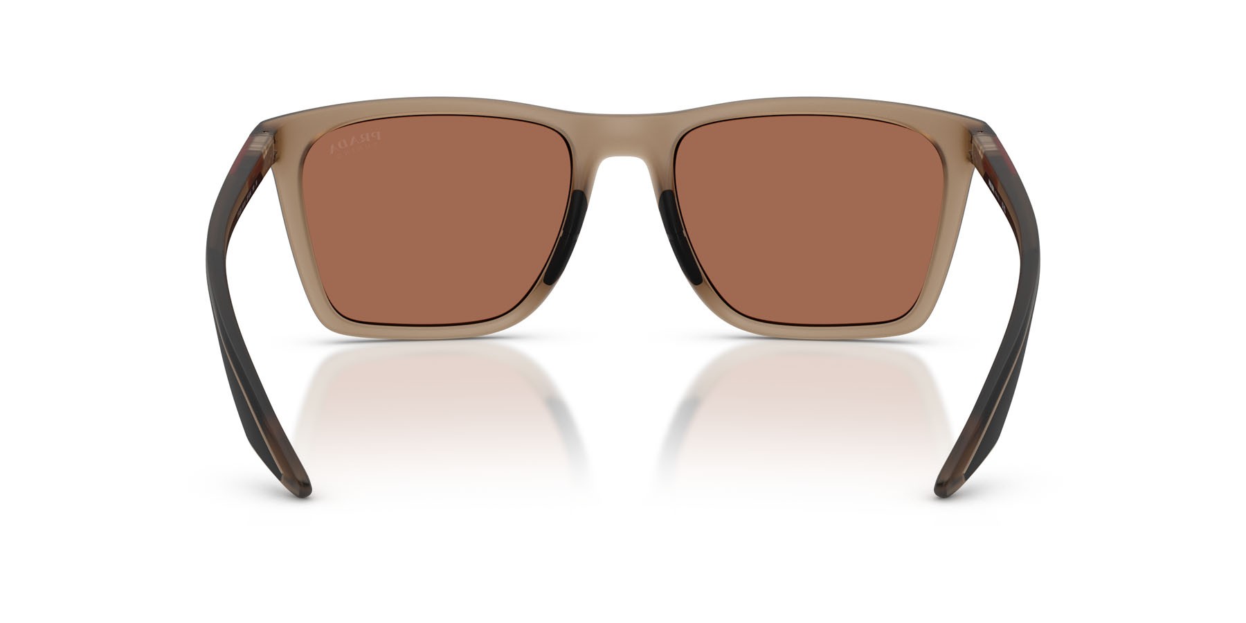 Occhiali da sole Prada Linea Rossa PS B08S (29F50A) colore frosted brown forma quadrato lenti marrone tuning