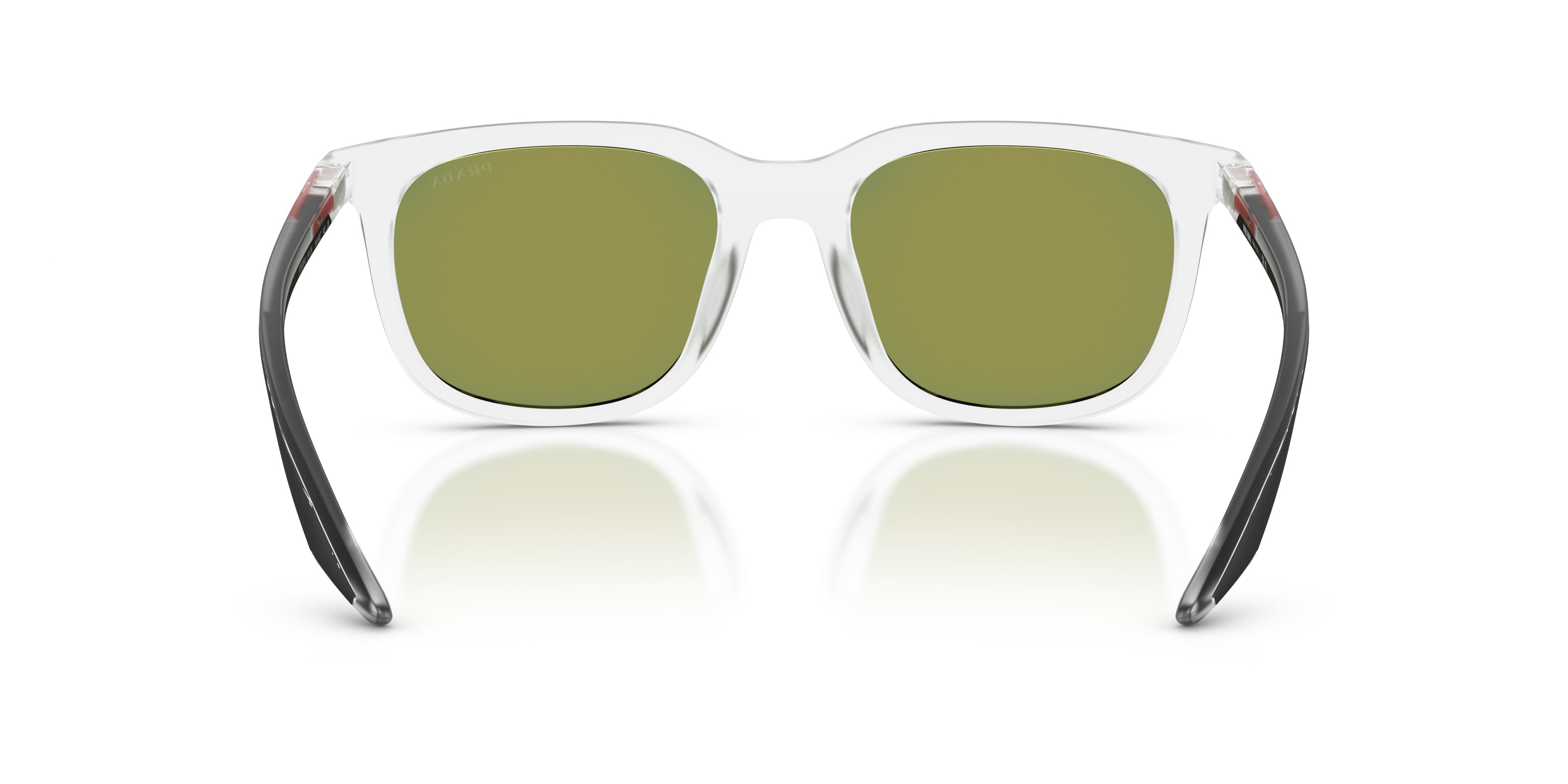 Occhiali da sole Prada Linea Rossa PS B09SU (14V60Z) colore opaco trasparente forma quadrato lenti viola/verde