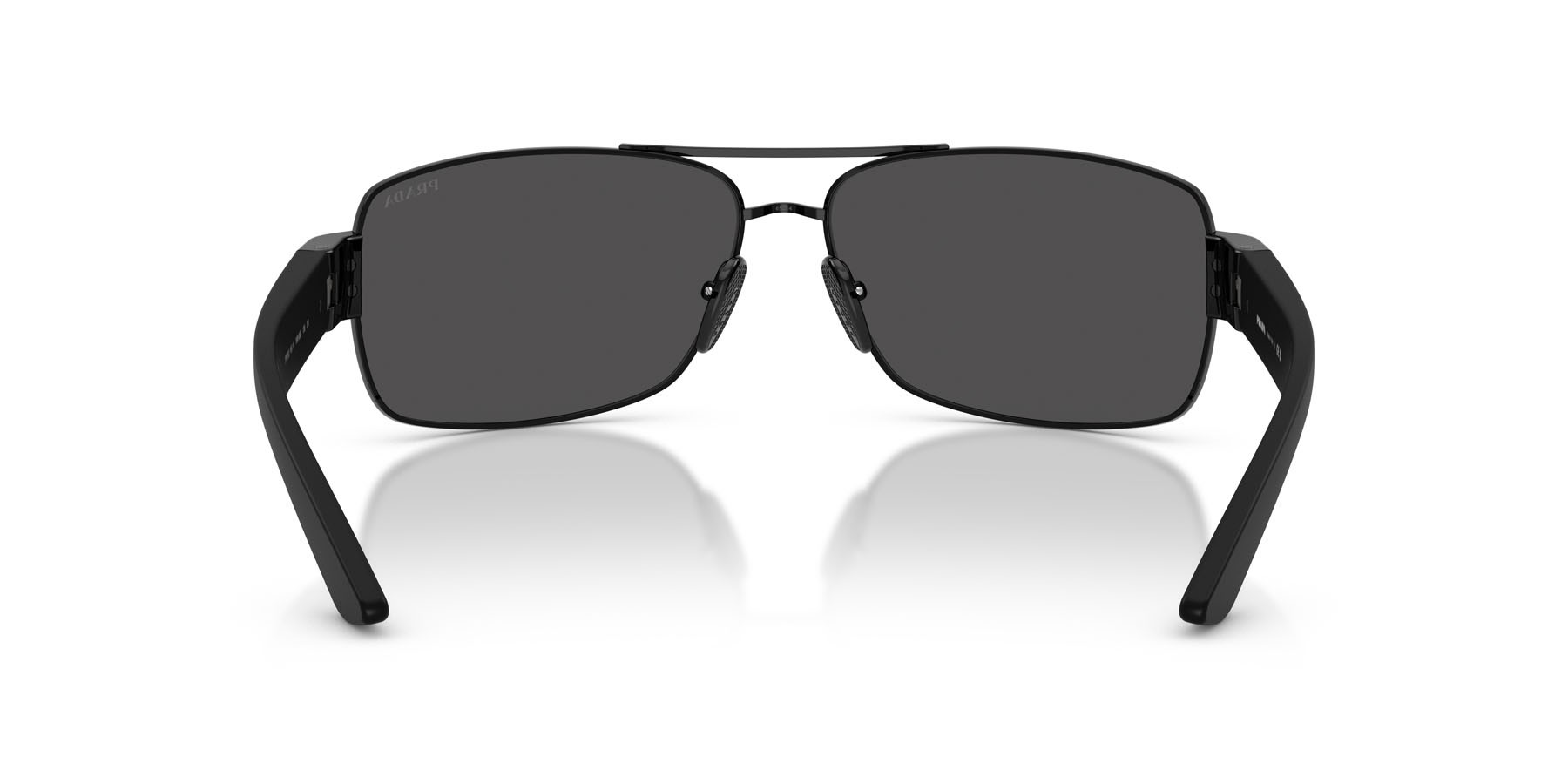 Occhiali da sole Prada Linea Rossa PS B52S (1AB06F) colore nero forma irregolare lenti grigio scuro