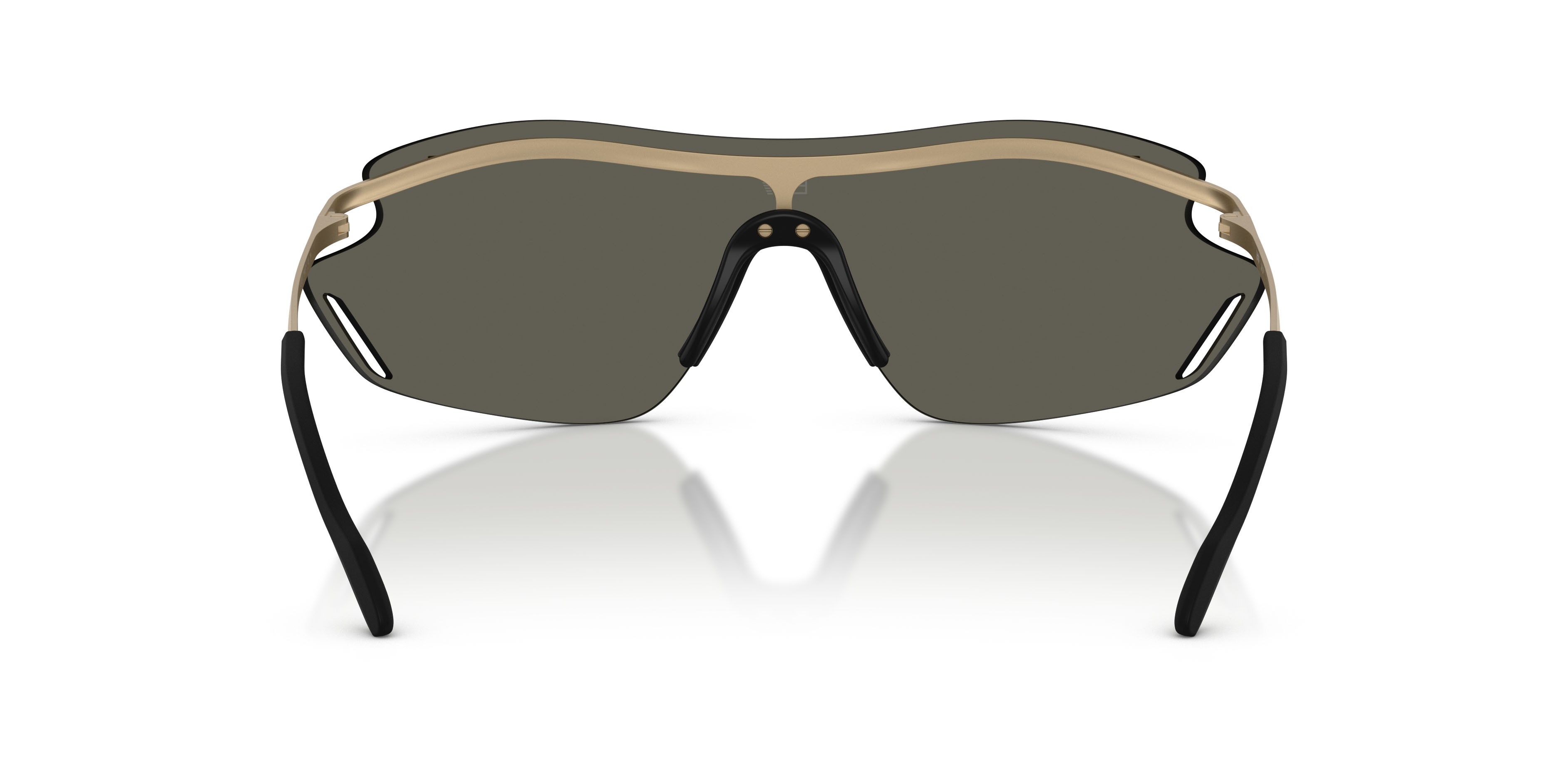Sunglasses EA7 Q7 2001 (30027P) color oro pallido opaco shape irregular lenses marrone specchiato oro