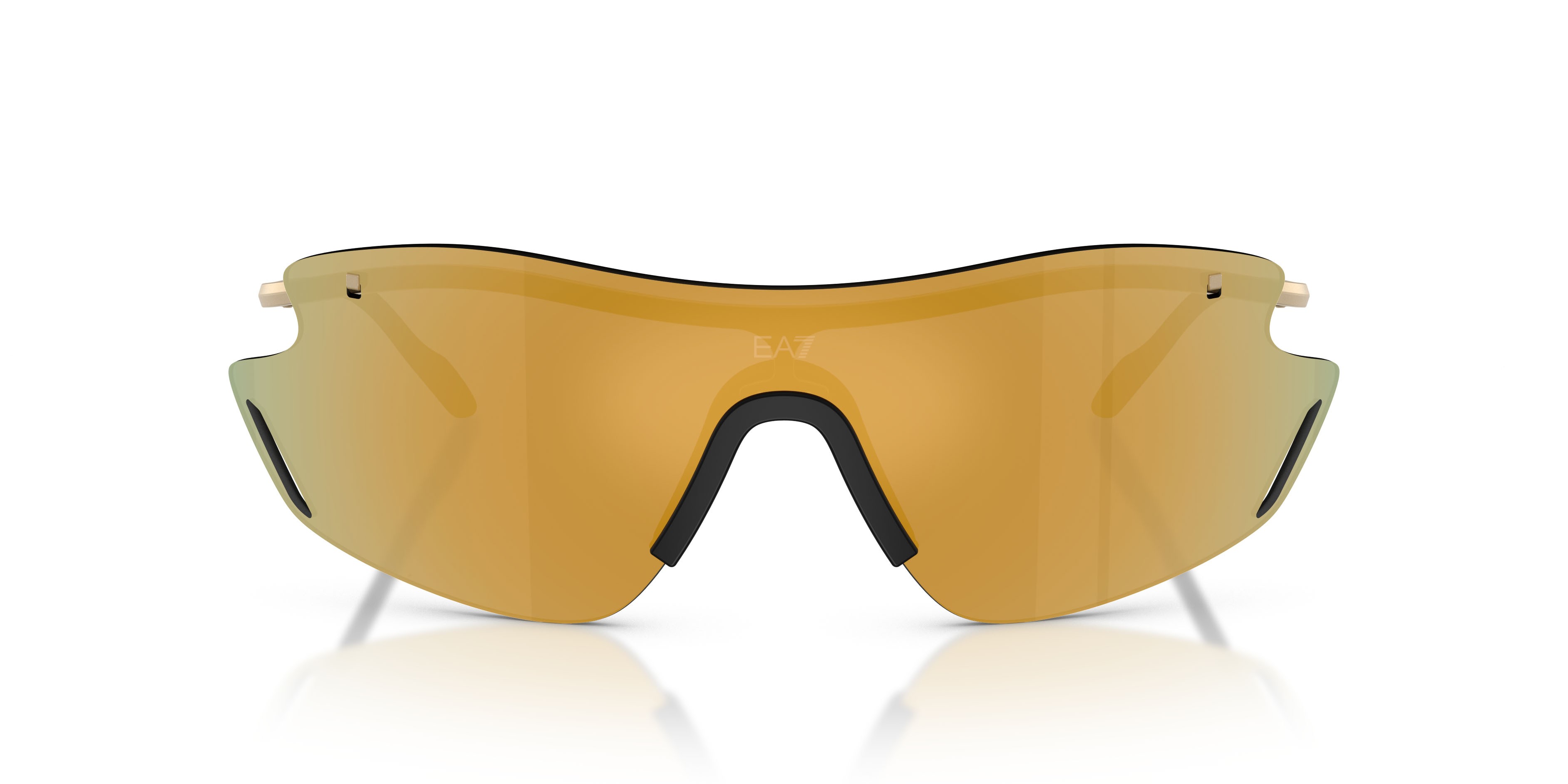 Sunglasses EA7 Q7 2001 (30027P) color oro pallido opaco shape irregular lenses marrone specchiato oro