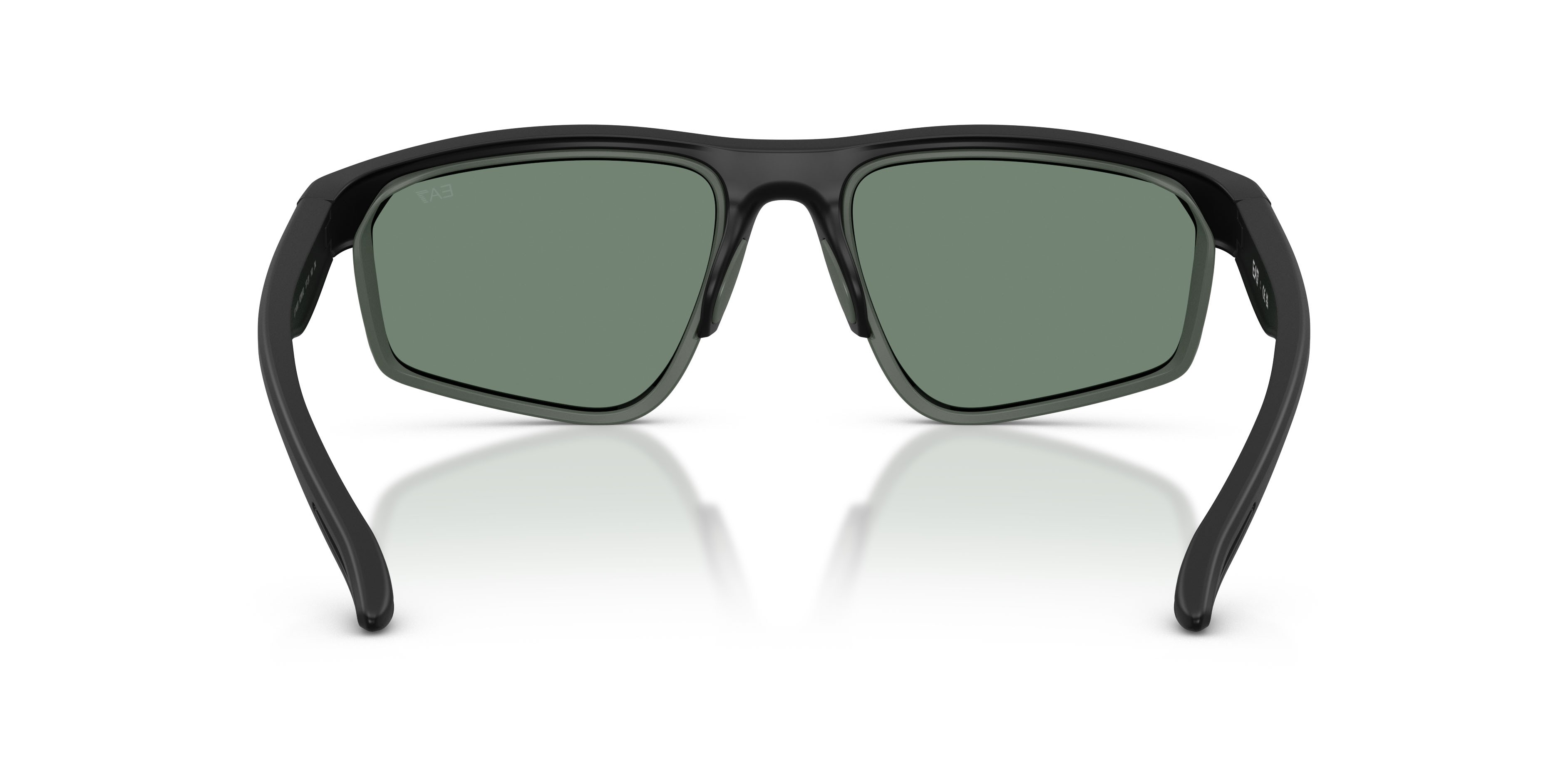 Sunglasses EA7 Q7 4003 (628882) color nero opaco shape rectangle lenses petrol green mirror silver