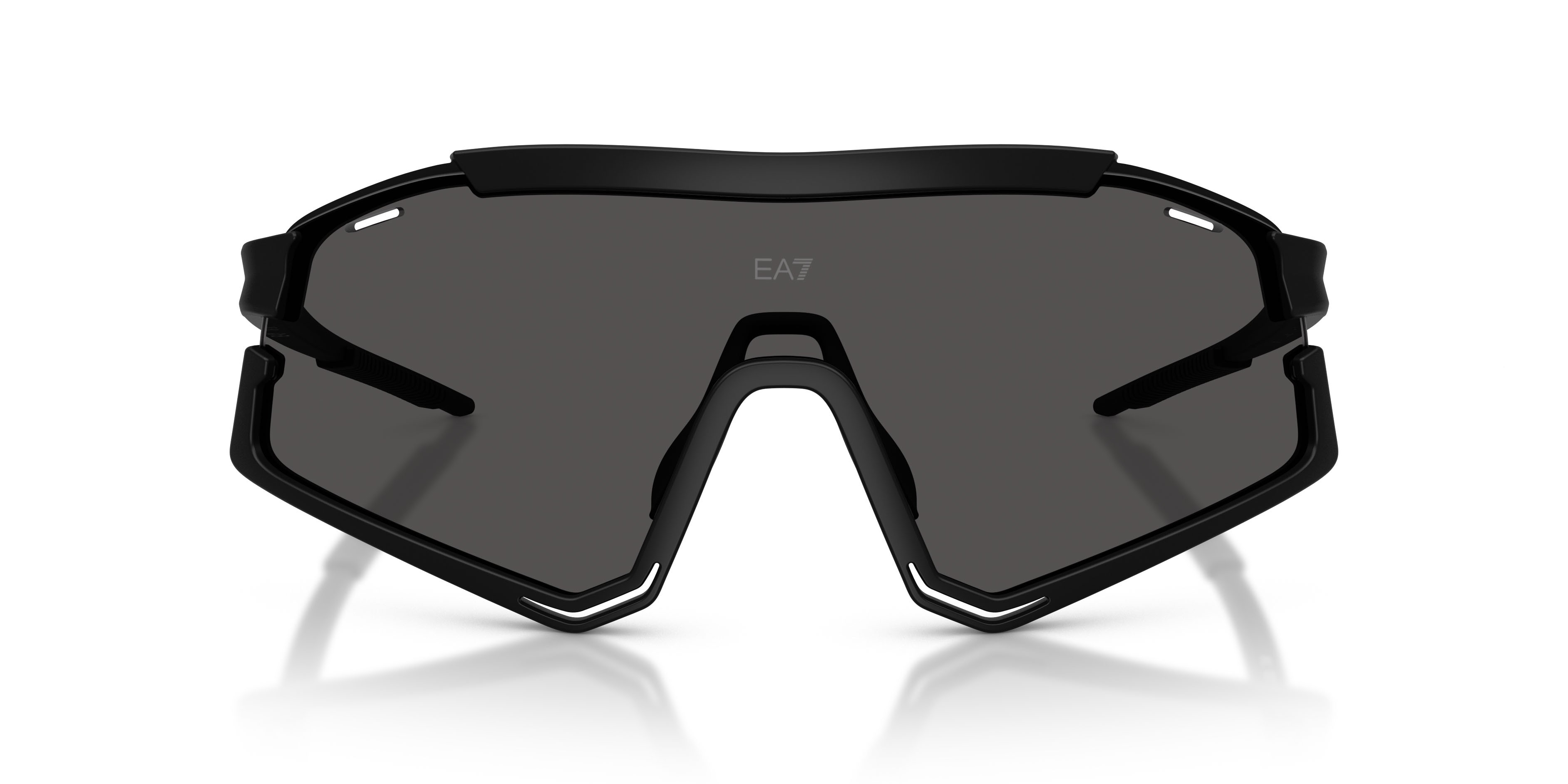 Sunglasses EA7 Q7 4006 (628887) color nero opaco shape irregular lenses grigio scuro