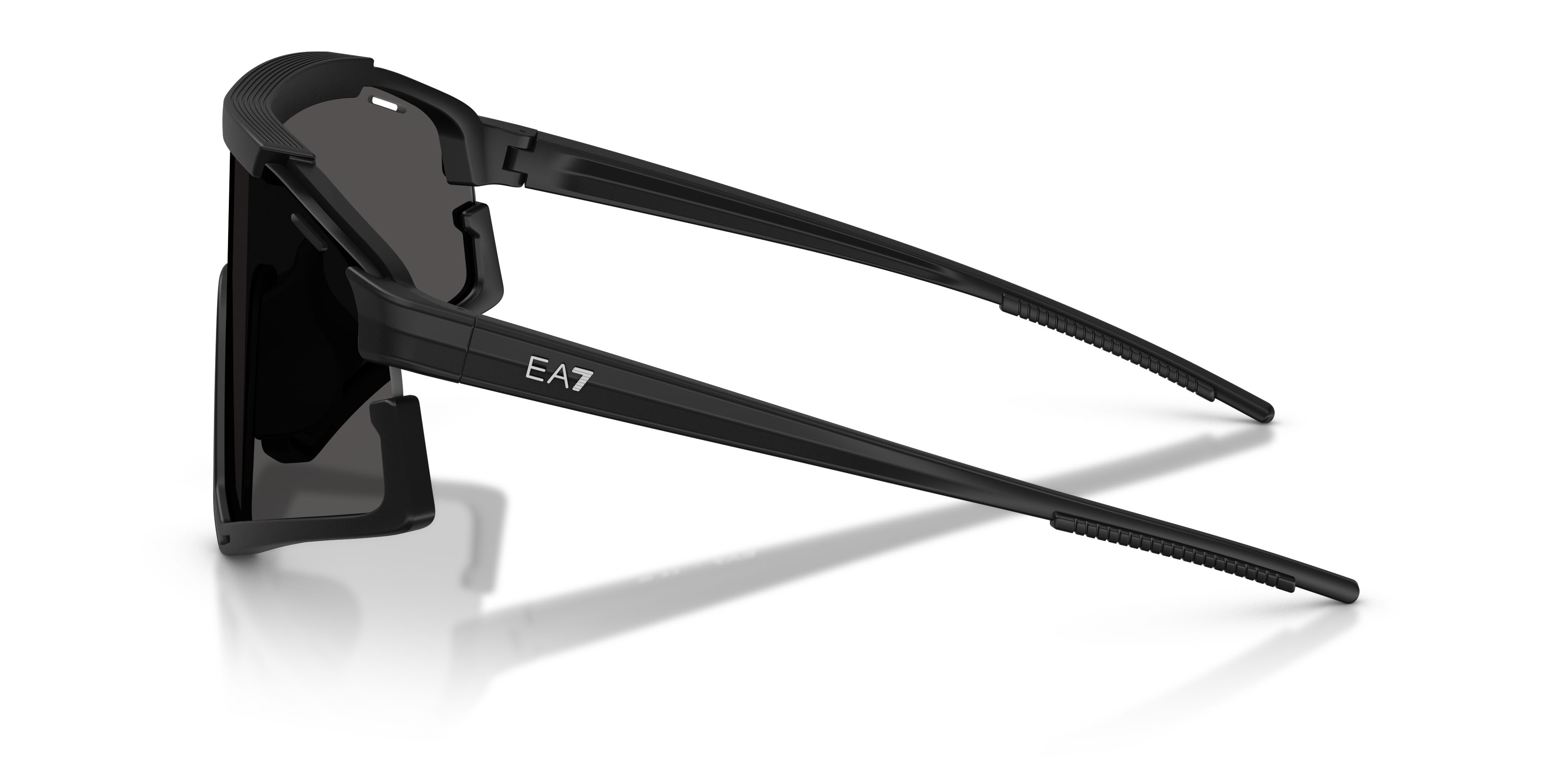 Sunglasses EA7 Q7 4006 (628887) color nero opaco shape irregular lenses grigio scuro