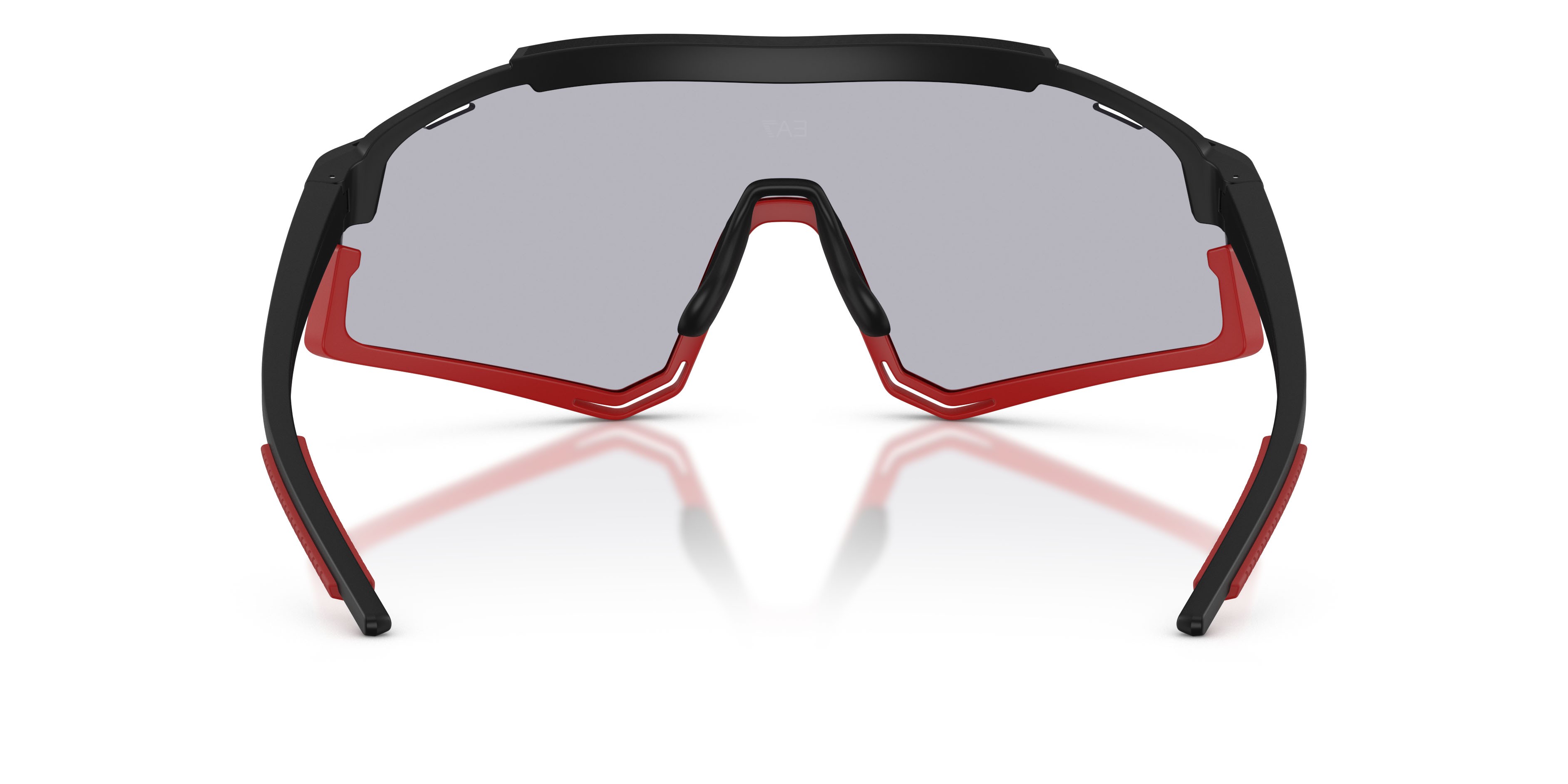 Occhiali da sole EA7 Q7 4006 (63541T) colore nero/rosso forma irregolare lenti rosa specchiato oro