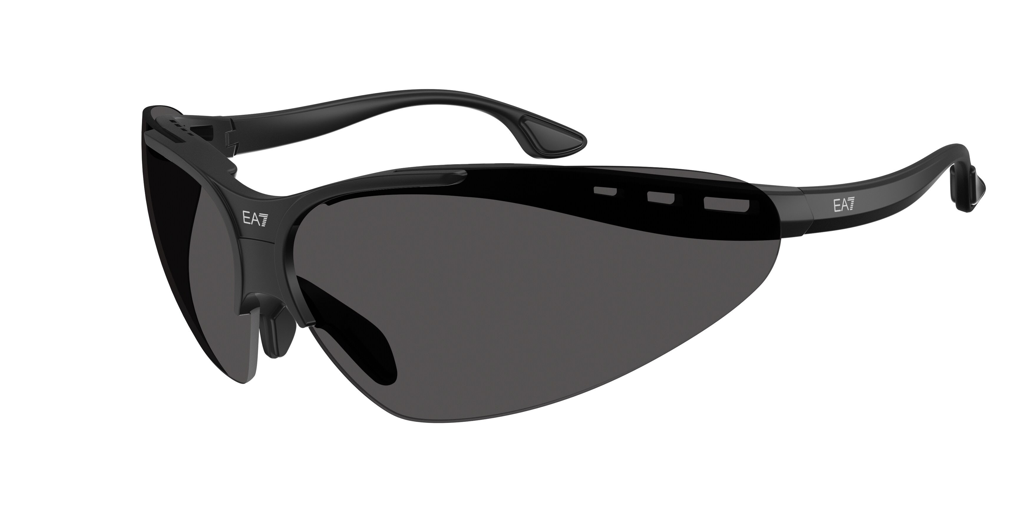 Sunglasses EA7 Q7 4007 (628887) color nero opaco shape irregular lenses grigio scuro