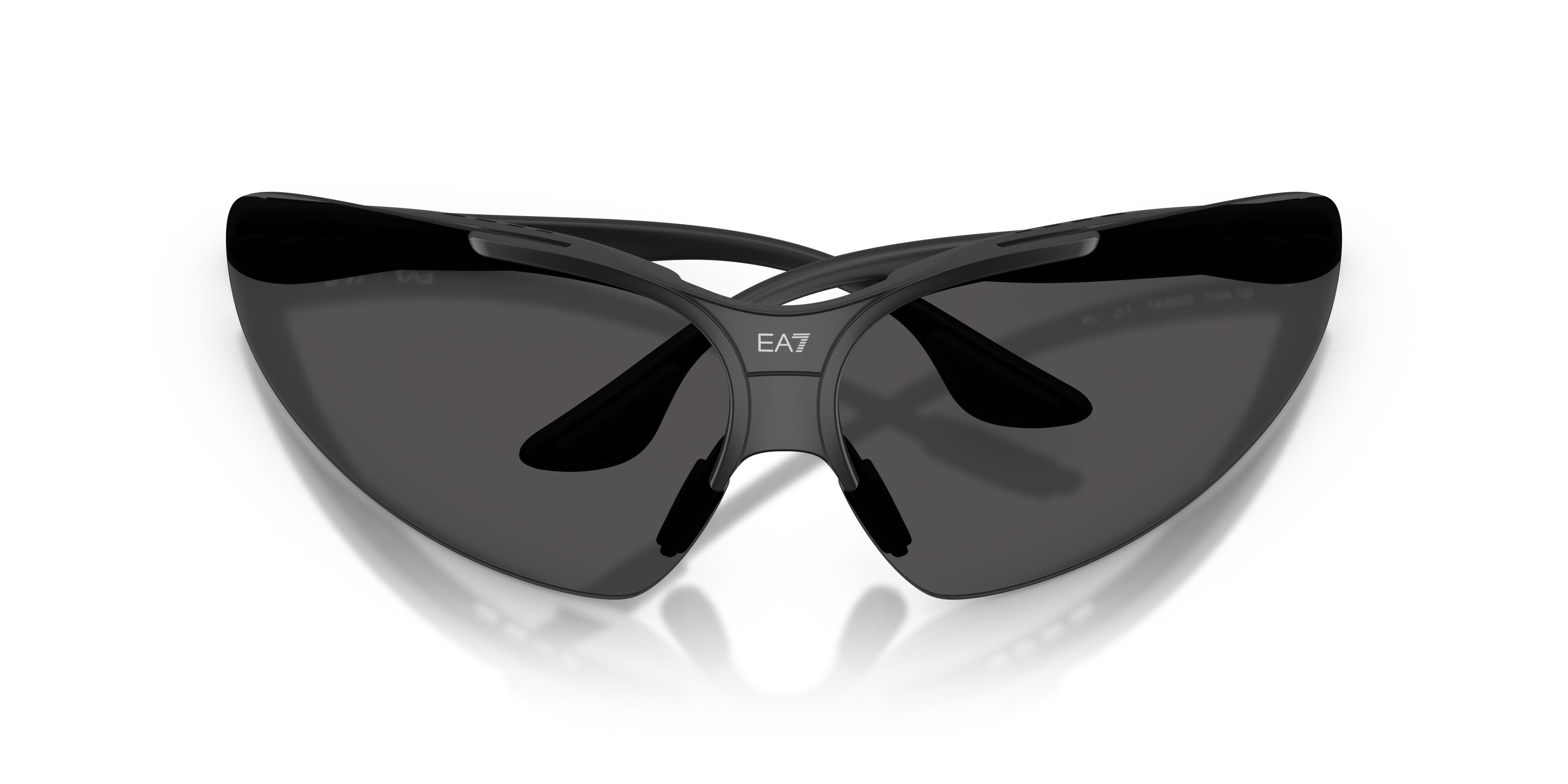 Sunglasses EA7 Q7 4007 (628887) color nero opaco shape irregular lenses grigio scuro