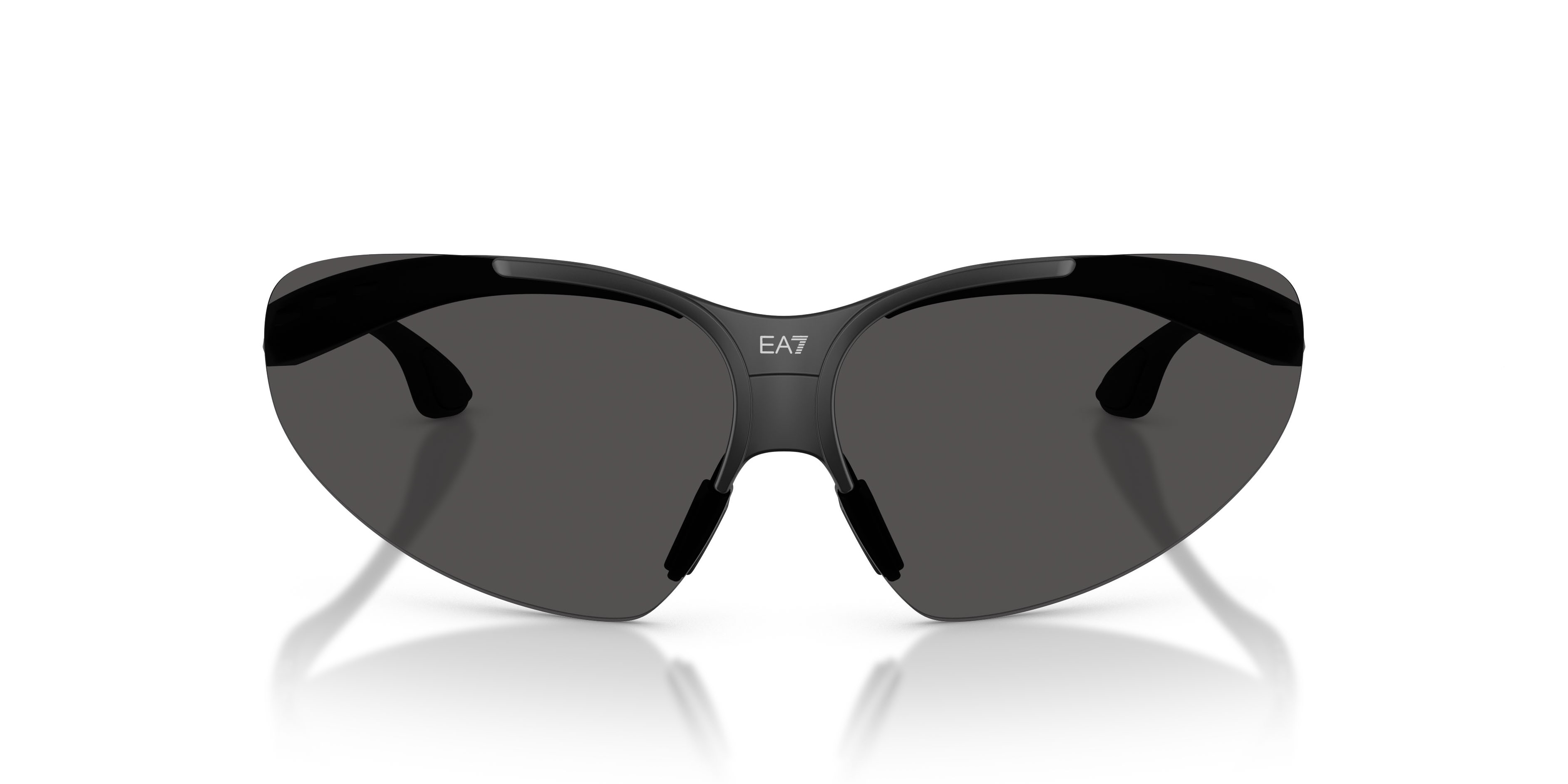 Sunglasses EA7 Q7 4007 (628887) color nero opaco shape irregular lenses grigio scuro