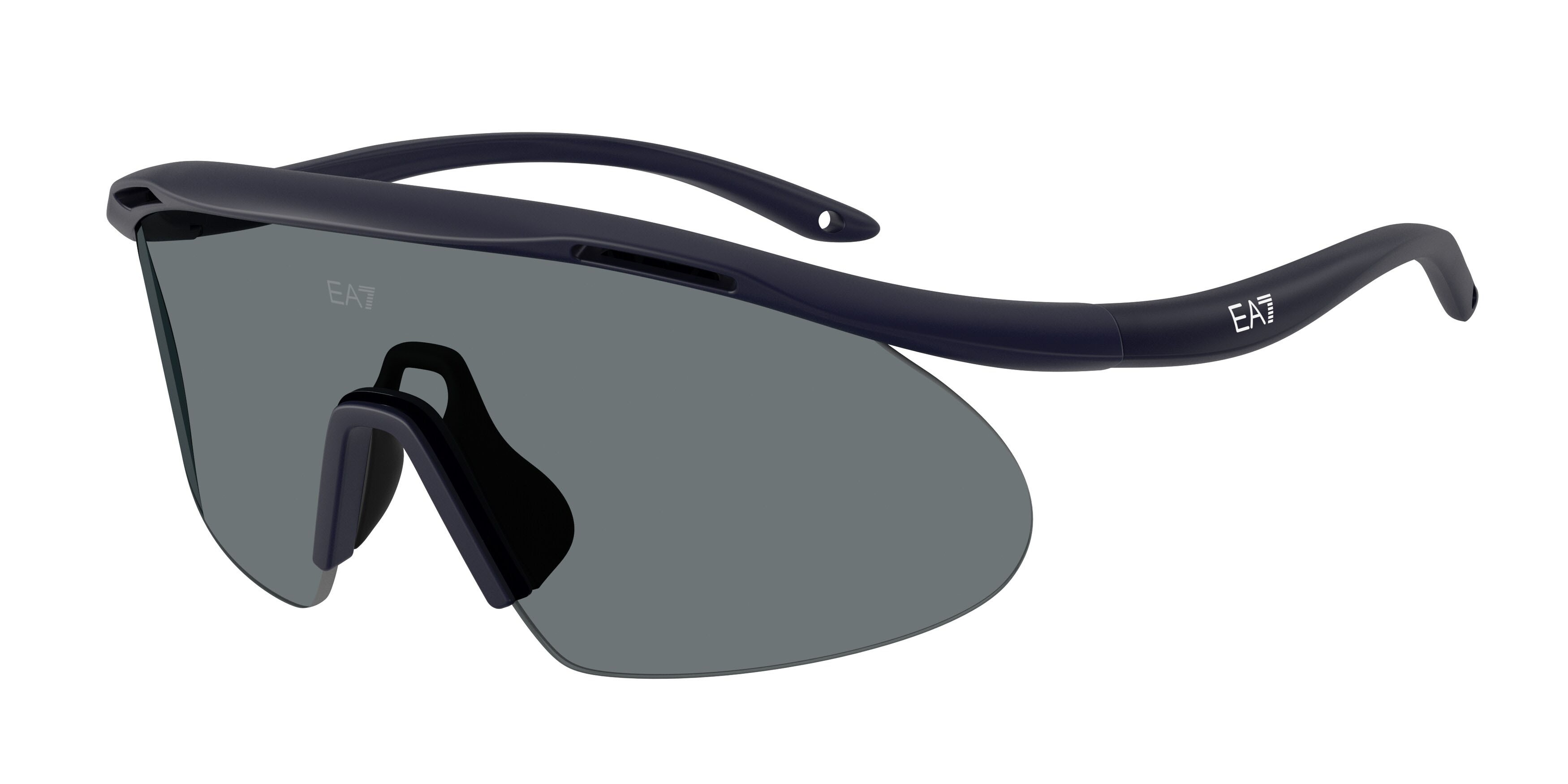 Sunglasses EA7 Q7 4008 (634580) color blu scuro opaco shape irregular lenses blu scuro