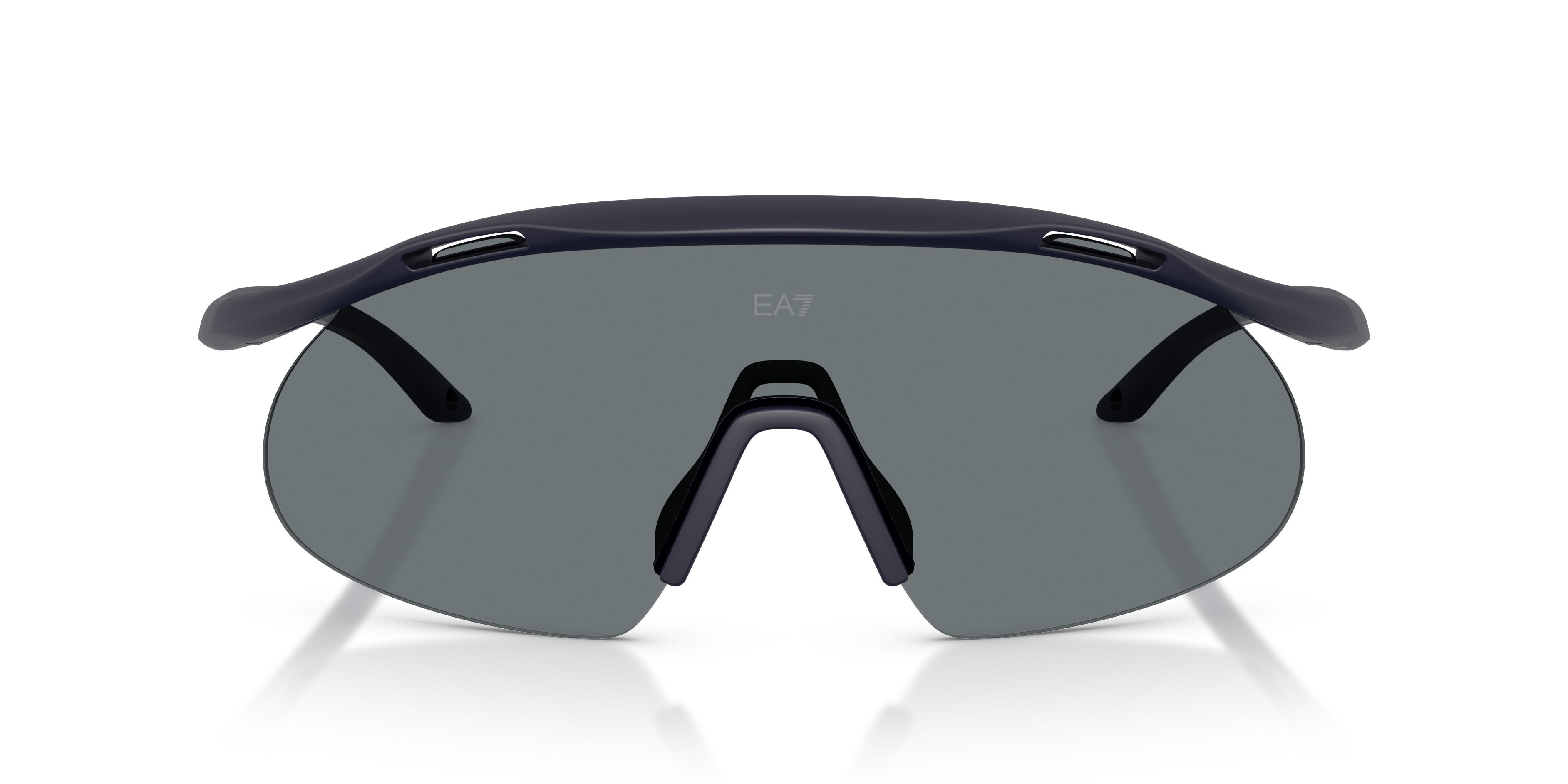 Sunglasses EA7 Q7 4008 (634580) color blu scuro opaco shape irregular lenses blu scuro