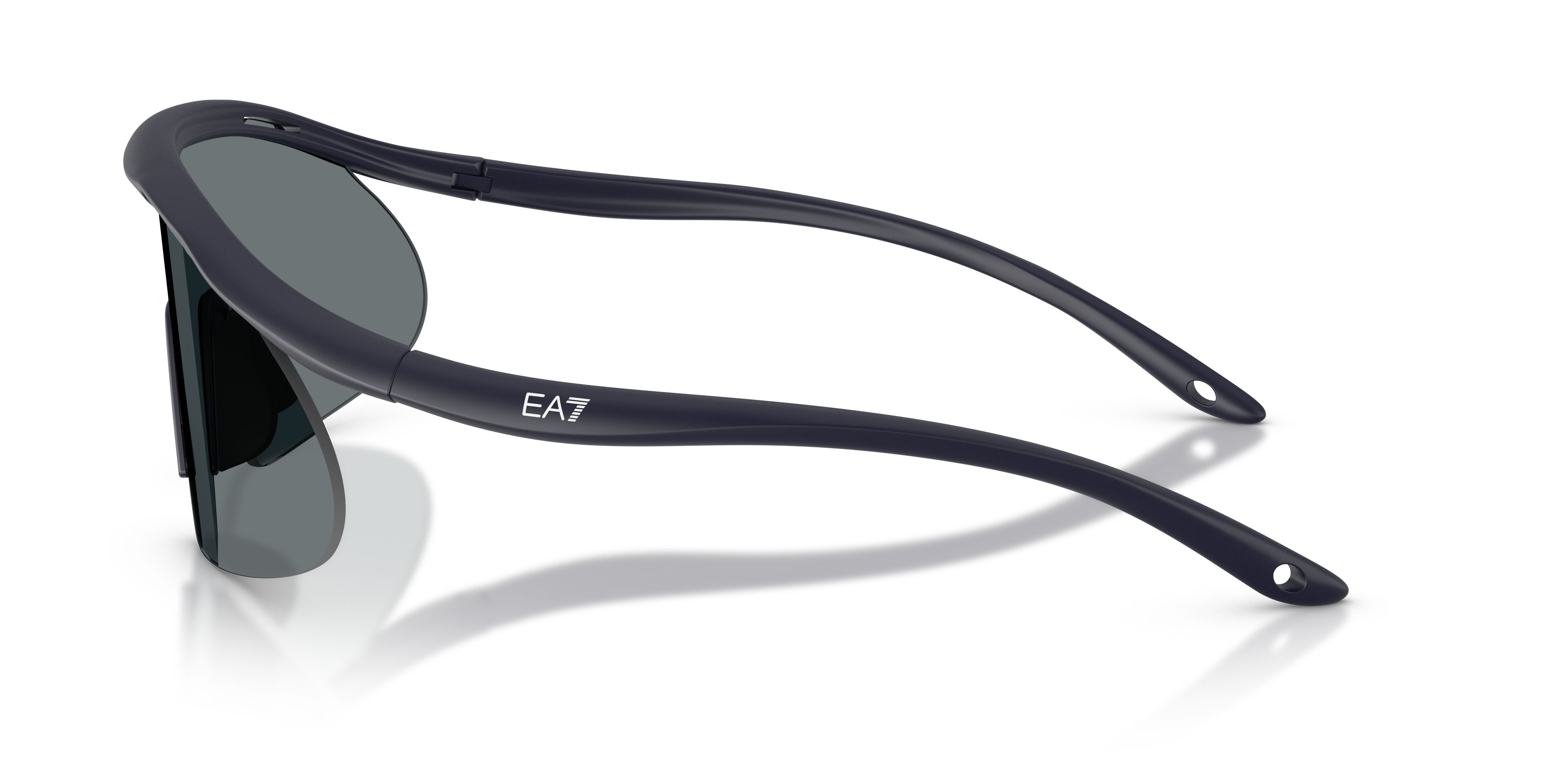 Sunglasses EA7 Q7 4008 (634580) color blu scuro opaco shape irregular lenses blu scuro