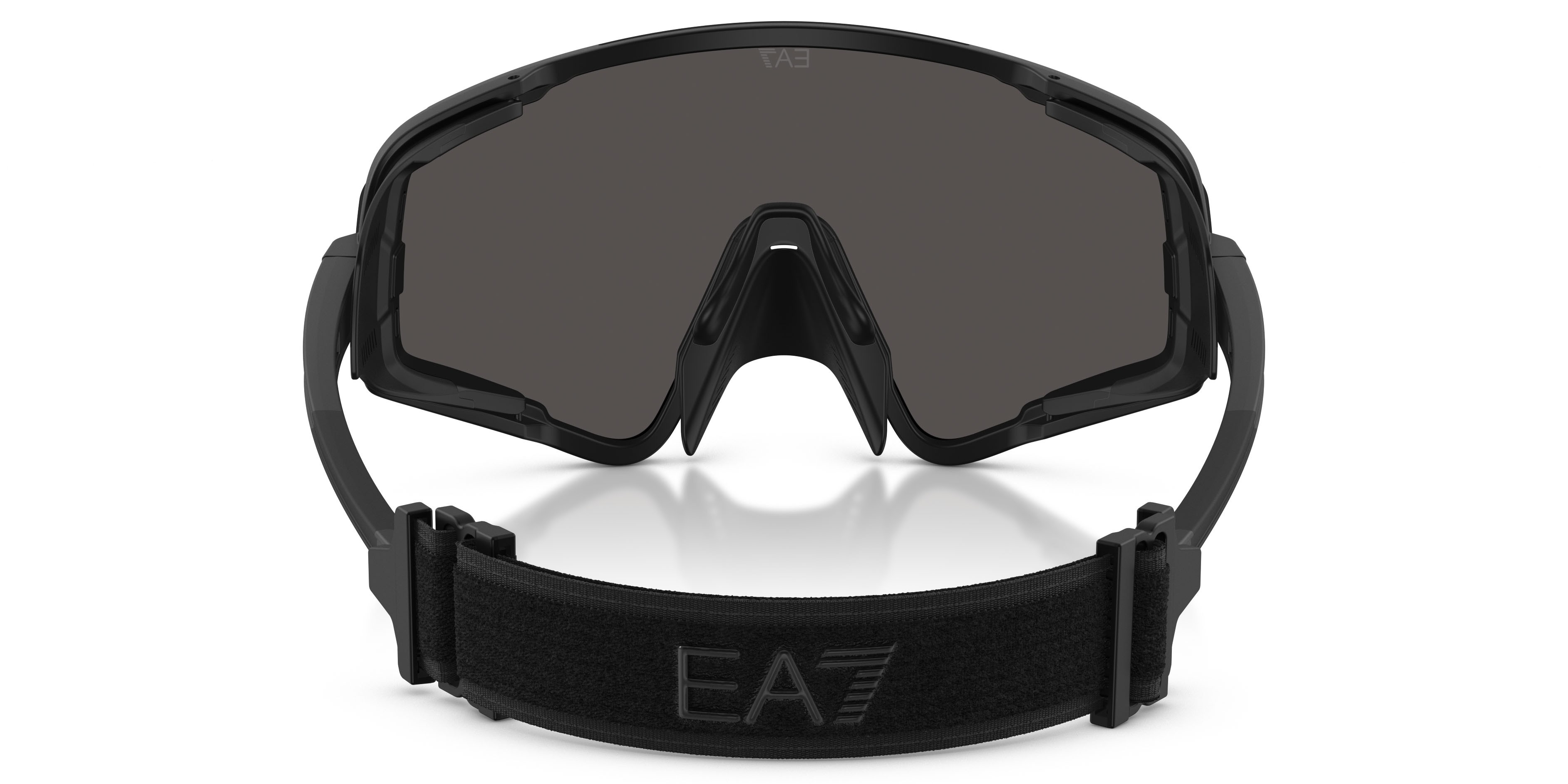 Sunglasses EA7 Q7 4009 (628887) color nero opaco shape square lenses grigio scuro