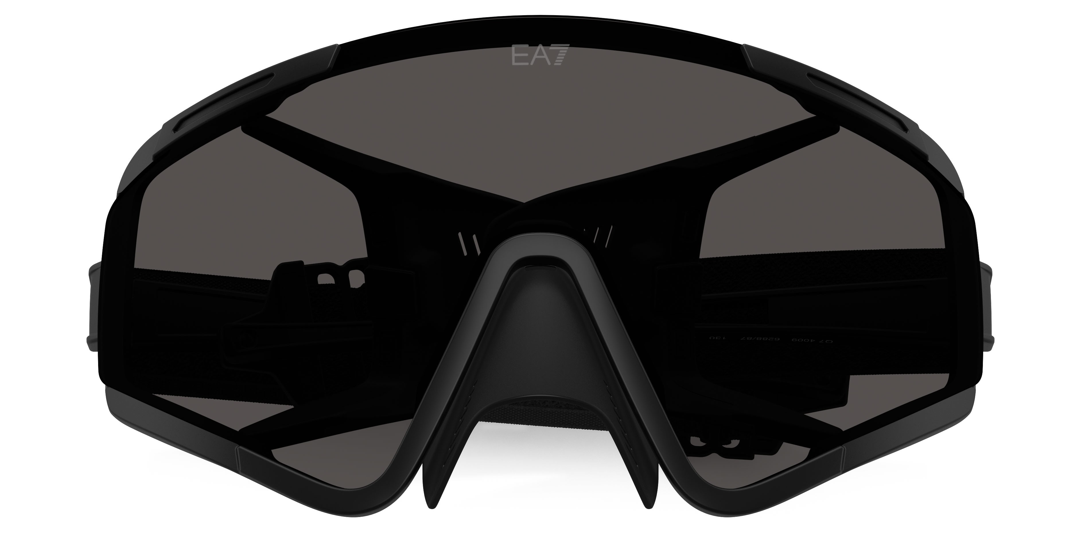 Sunglasses EA7 Q7 4009 (628887) color nero opaco shape square lenses grigio scuro
