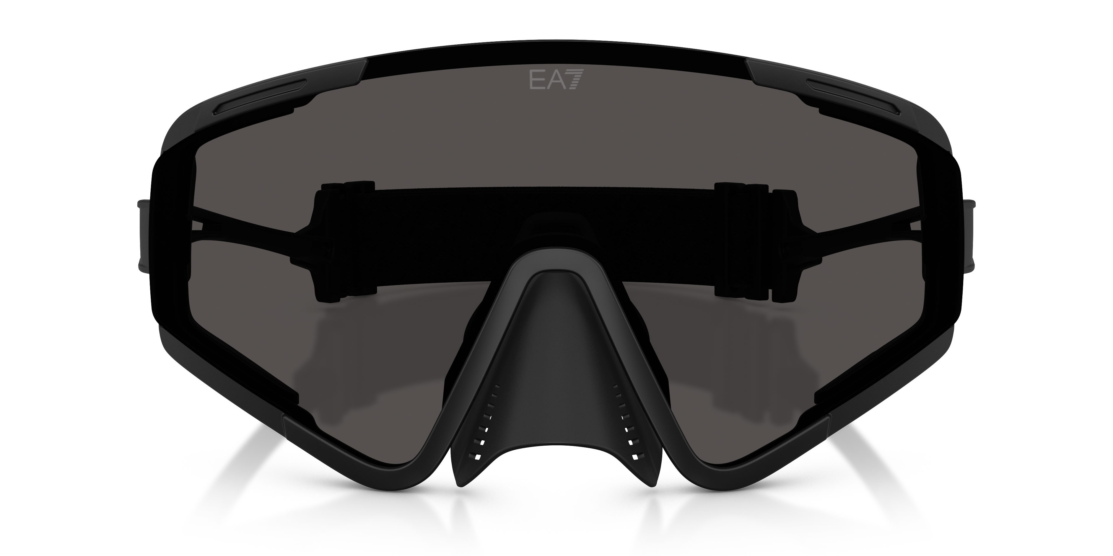 Sunglasses EA7 Q7 4009 (628887) color nero opaco shape square lenses grigio scuro