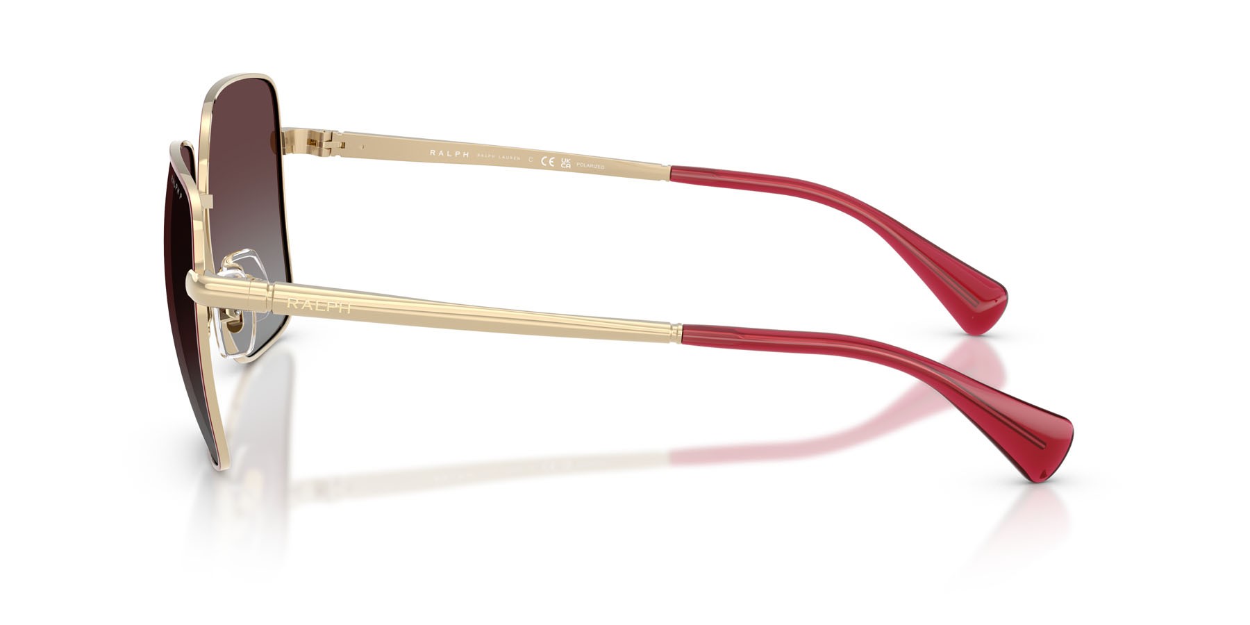 Sunglasses Ralph RA 4142 (936662) color bordeaux shape square lenses violetto sfumato
