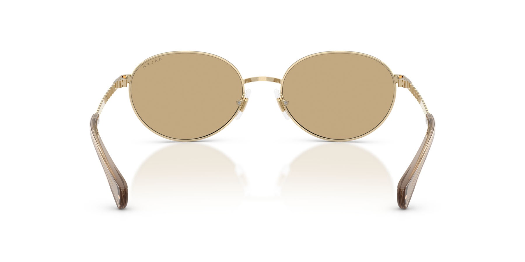 Sunglasses Ralph RA 4148 (9116R1) color oro pallido lucido shape oval lenses specchiata arancione