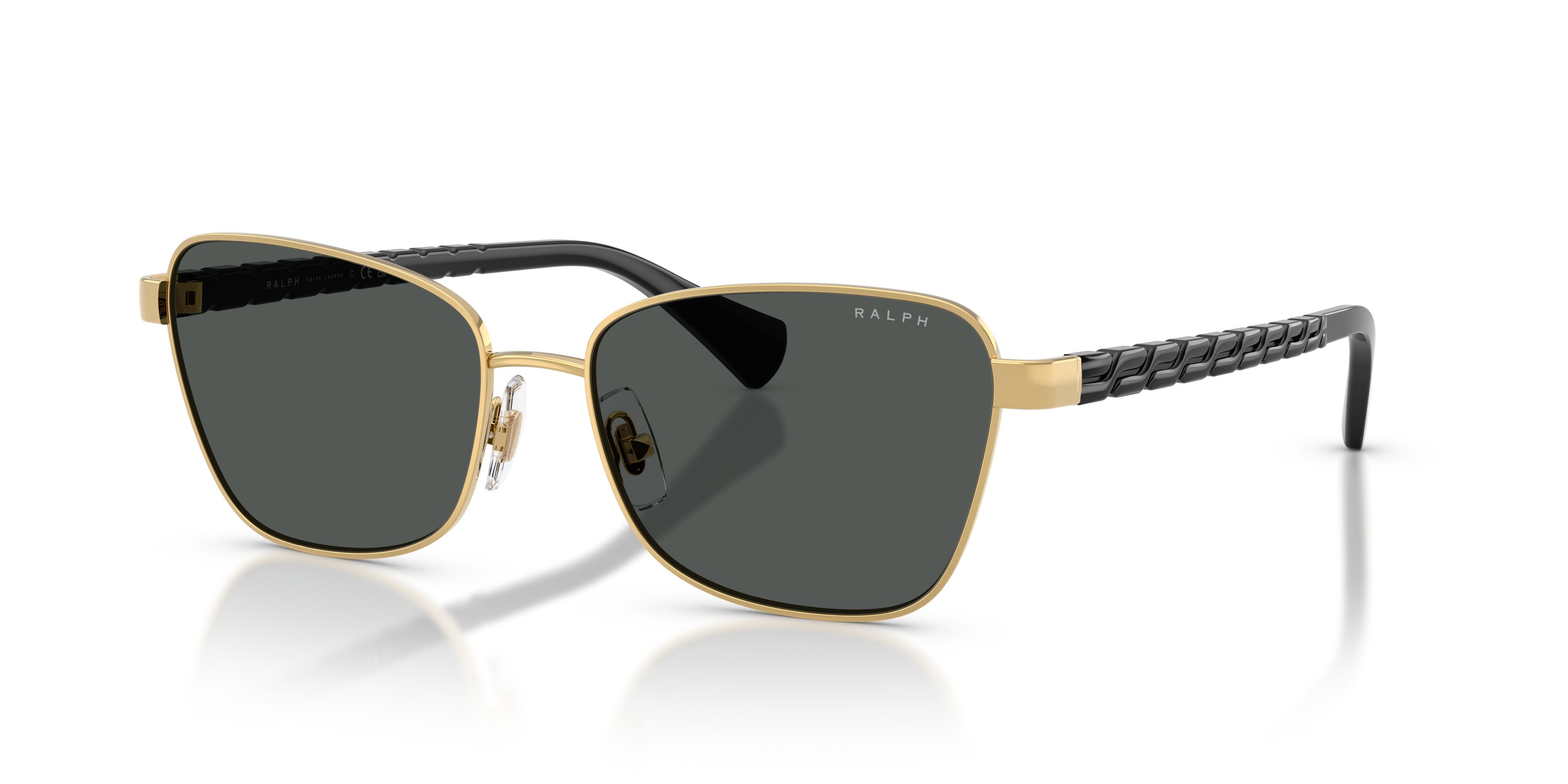 Occhiali da sole Ralph RA 4149 (900487) colore oro lucido forma irregolare lenti sfumato grigio