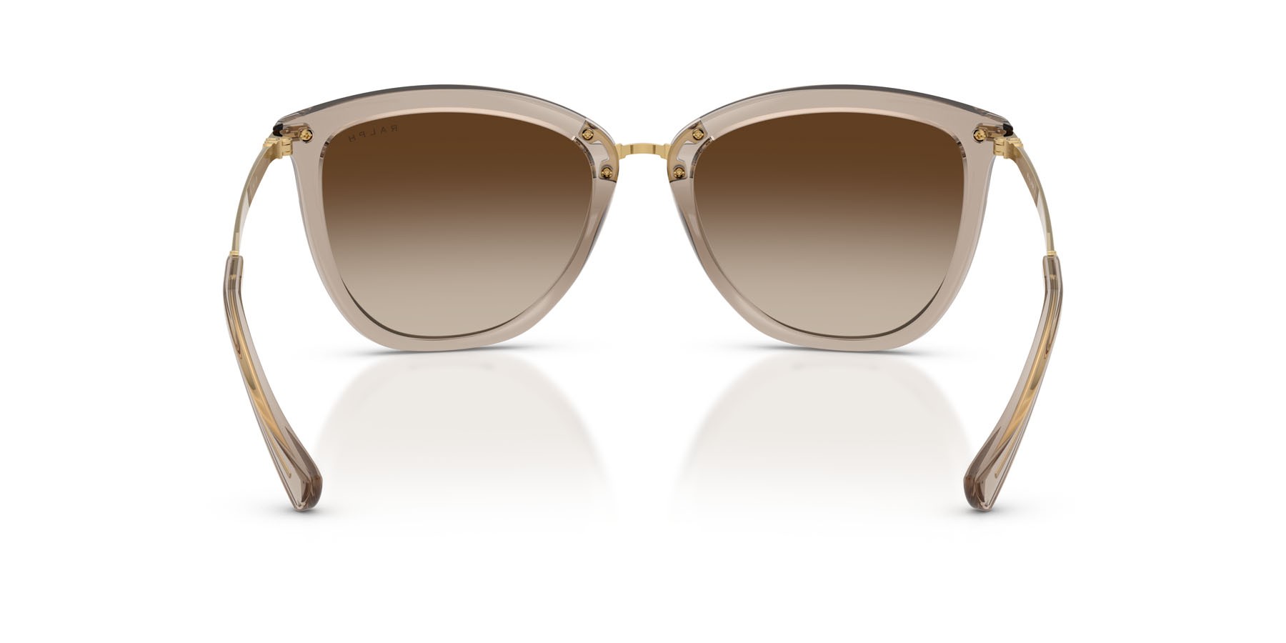 Sunglasses Ralph RA 5245 (580213) color beige brillante shape cat eye lenses marrone sfumato