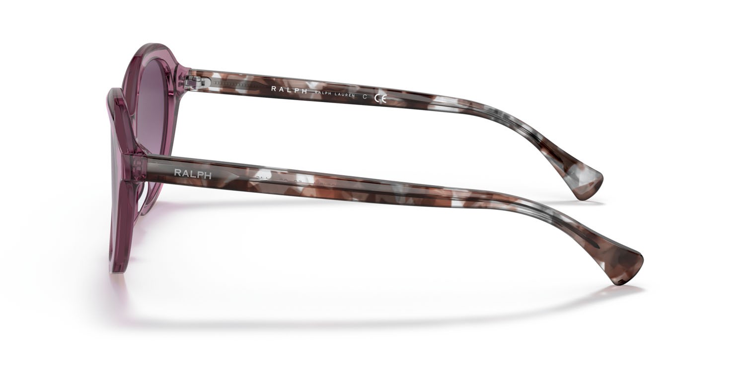 Sonnenbrillen Ralph RA 5286U (60088H) farbe violetto brillante trasparente form rund gläser violetto sfumato