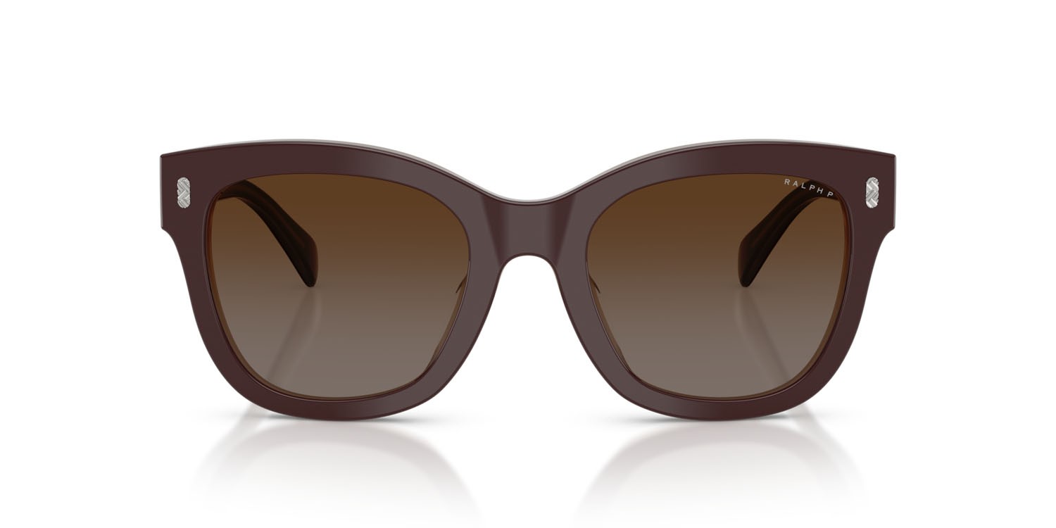 Sunglasses Ralph RA 5301U (6055T5) color marrone lattiginoso lucido shape oval lenses polar marrone sfumata