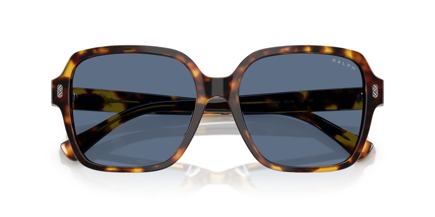 Sunglasses Ralph RA 5304U (513480) color havana lucido shape square lenses blu scuro