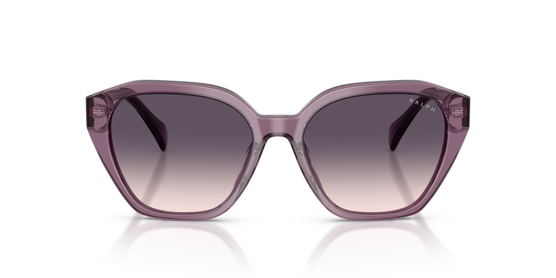 Sunglasses Ralph RA 5315U (620736) color viola trasparente shape cat eye lenses violetto sfumato