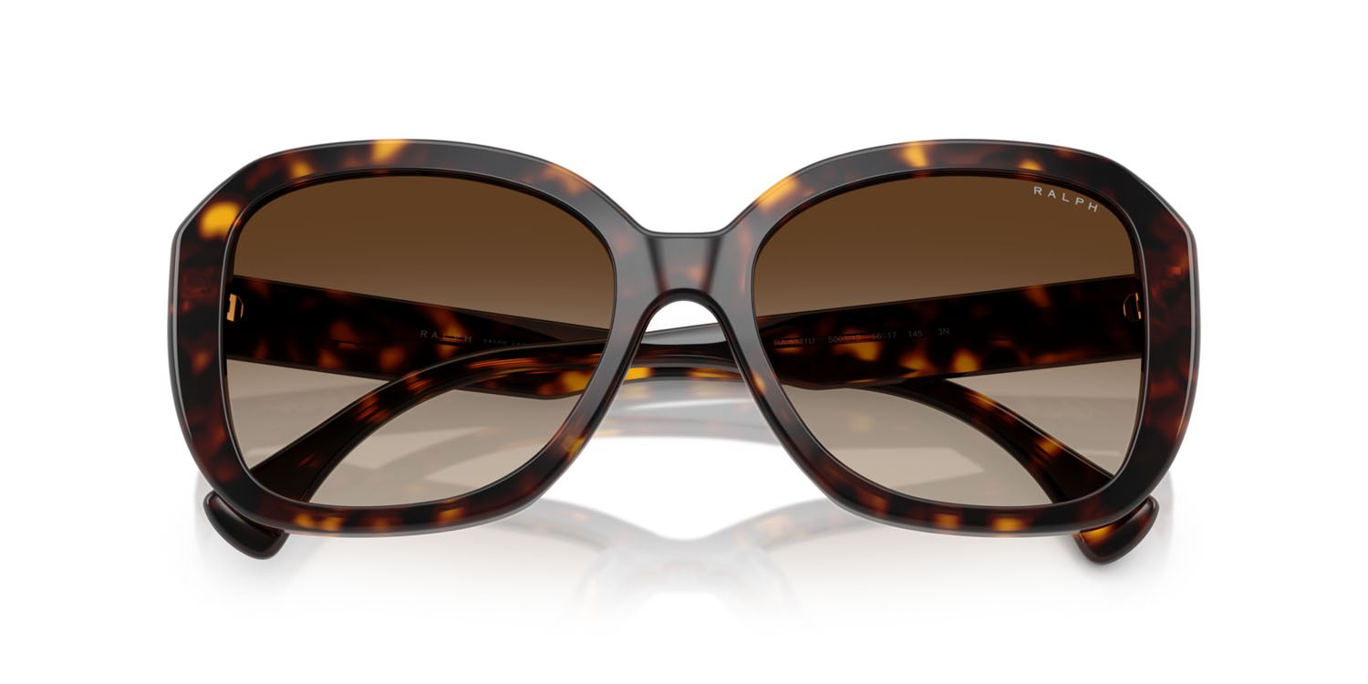 Sunglasses Ralph RA 5321U (500313) color havana marrone brillante shape square lenses marrone sfumato