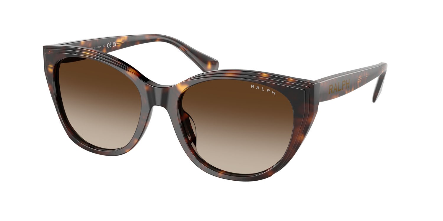 Sunglasses Ralph RA 5324U (500313) color havana scuro lucido shape square lenses marrone sfumato