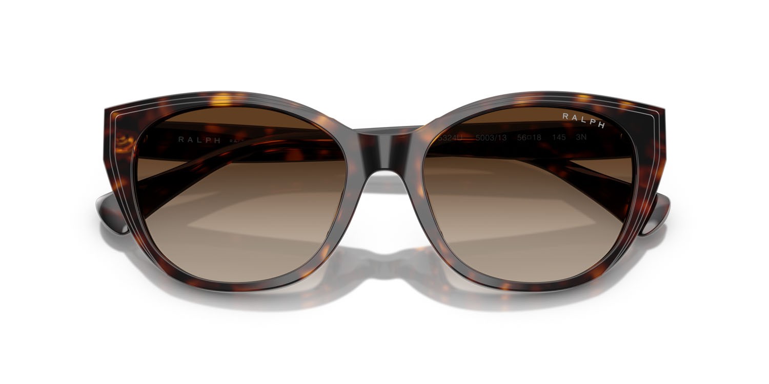 Sunglasses Ralph RA 5324U (500313) color havana scuro lucido shape square lenses marrone sfumato